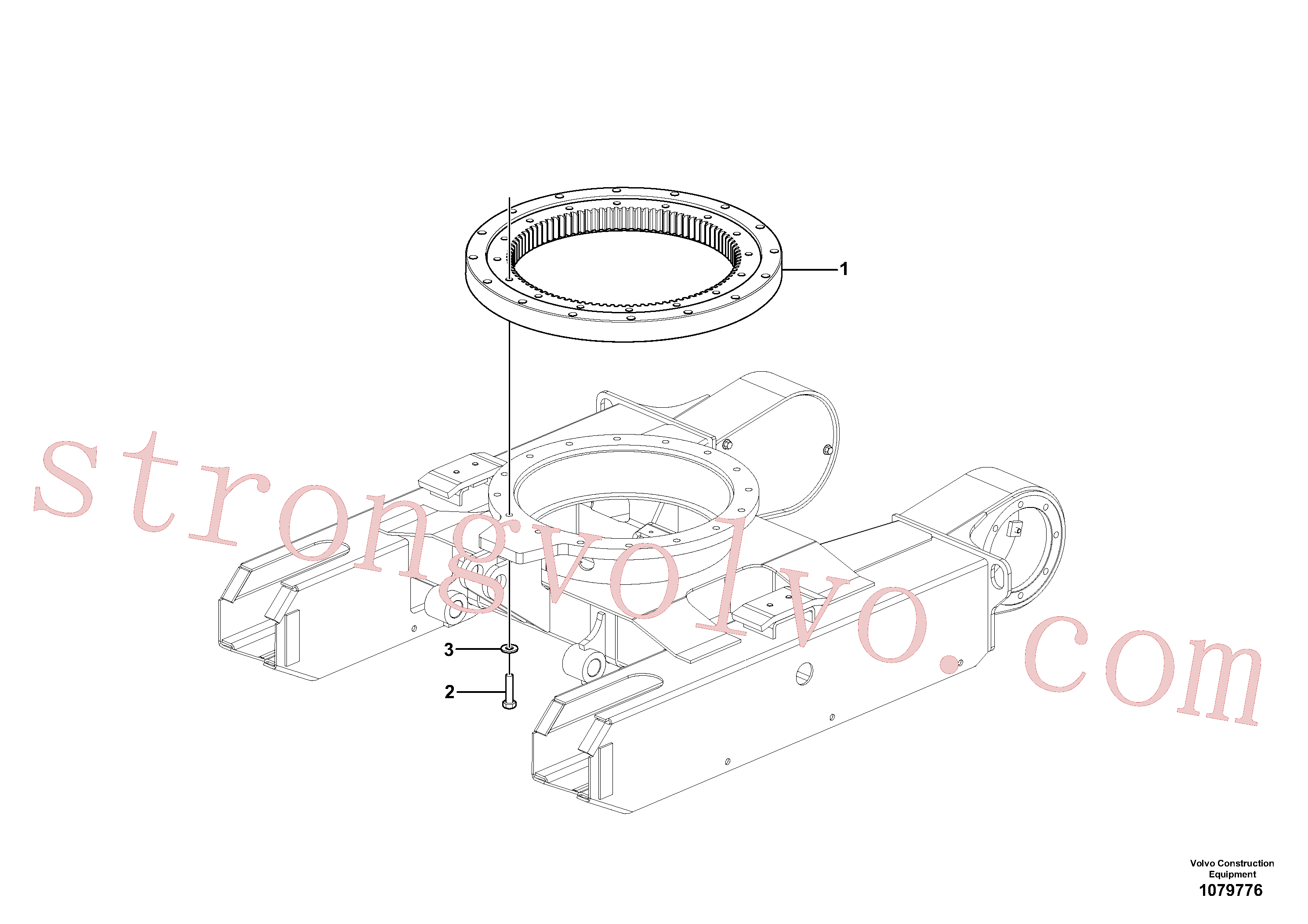 VOE930872 Volvo Anel de rotação(1079776 Montagem)