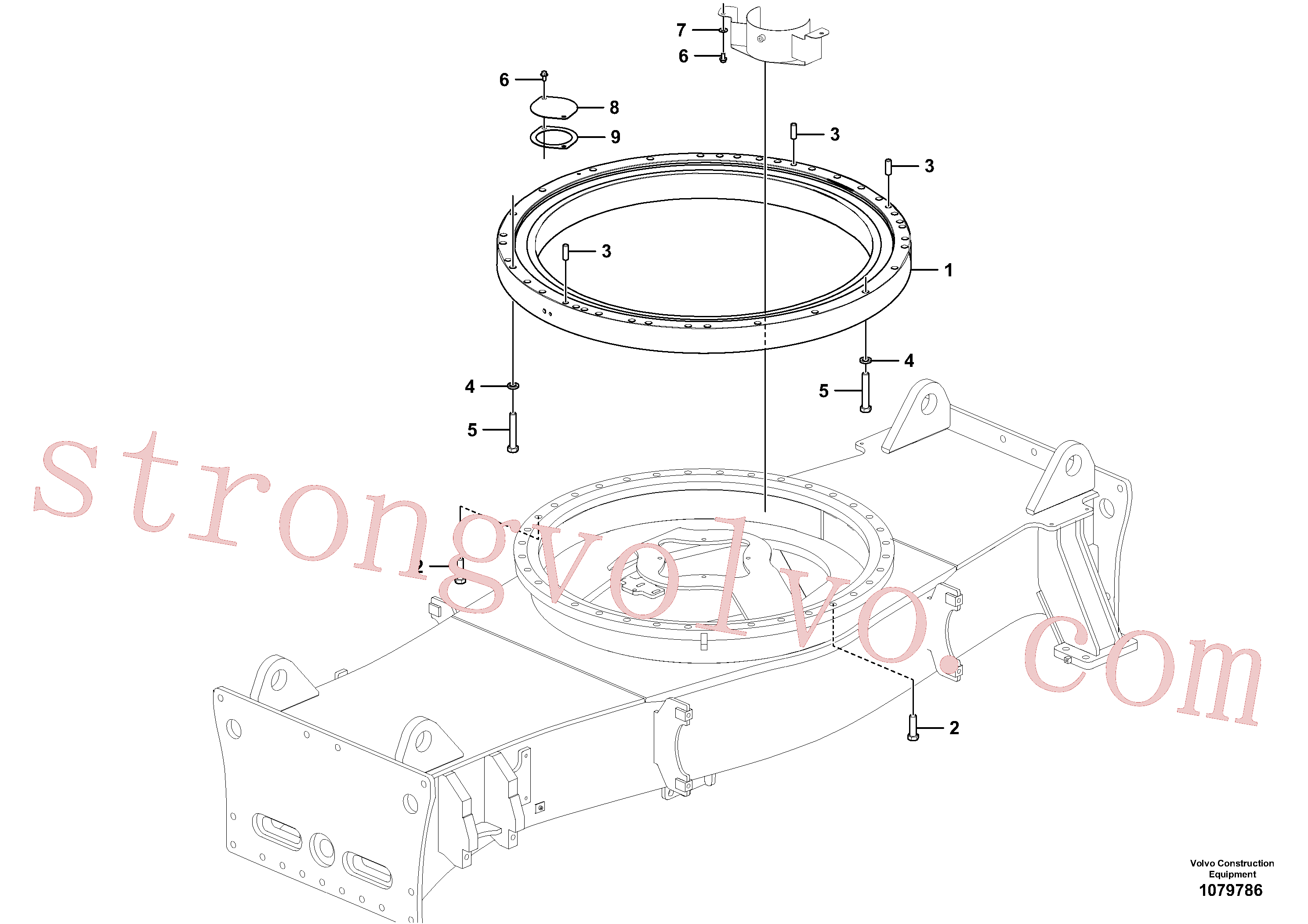 VOE14647524 Volvo Acoplamento do anel rotativo(1079786 Montagem)