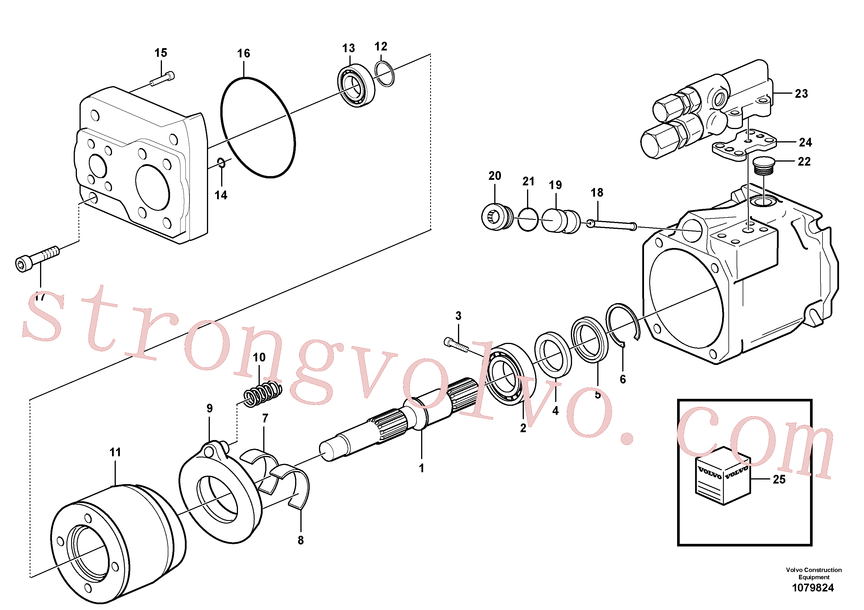 VOE15011528 Volvo Bomba hidráulica(1079824 Montagem)