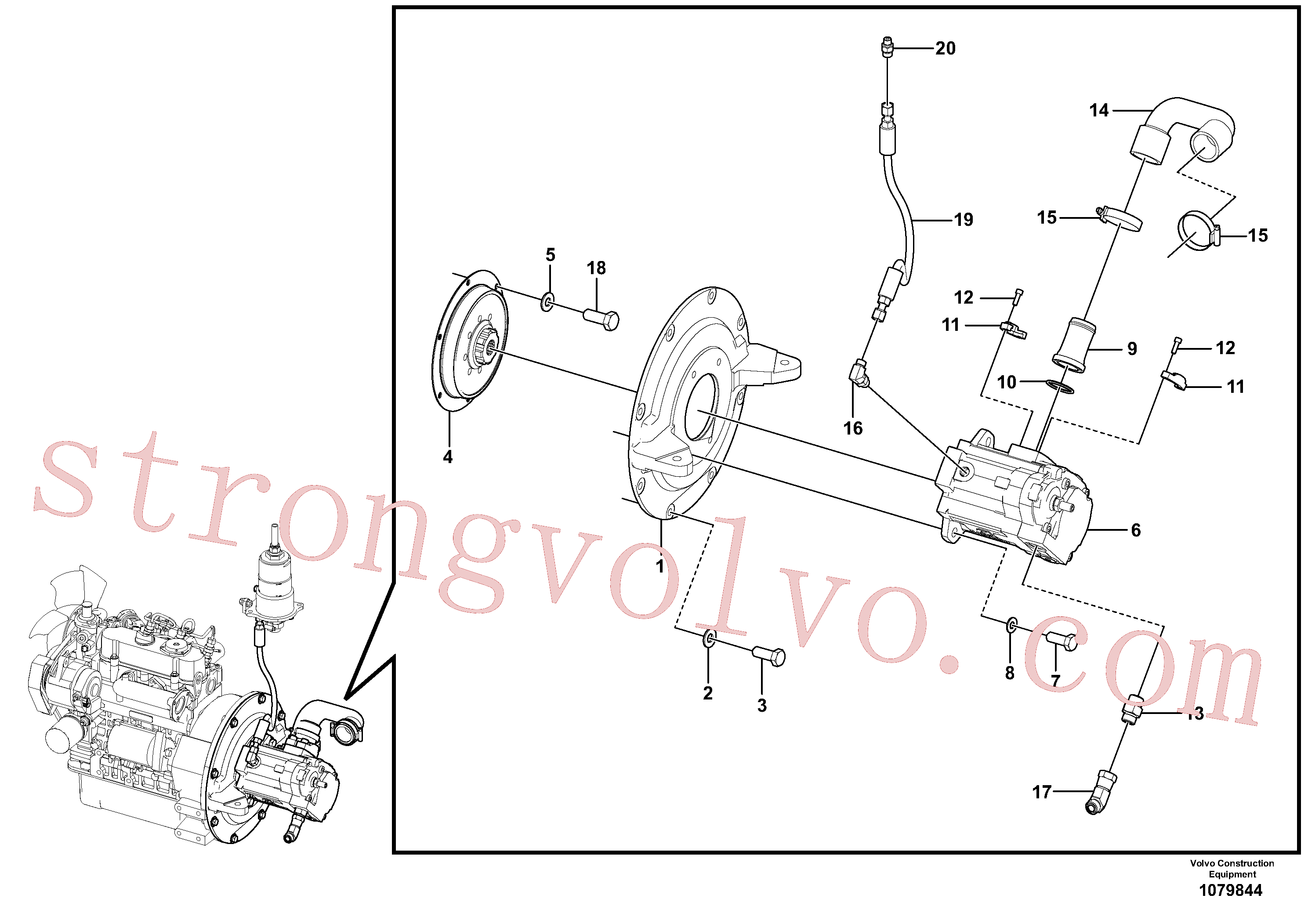 VOE15641967 Volvo Bomba hidráulica com acessórios(1079844 Montagem)