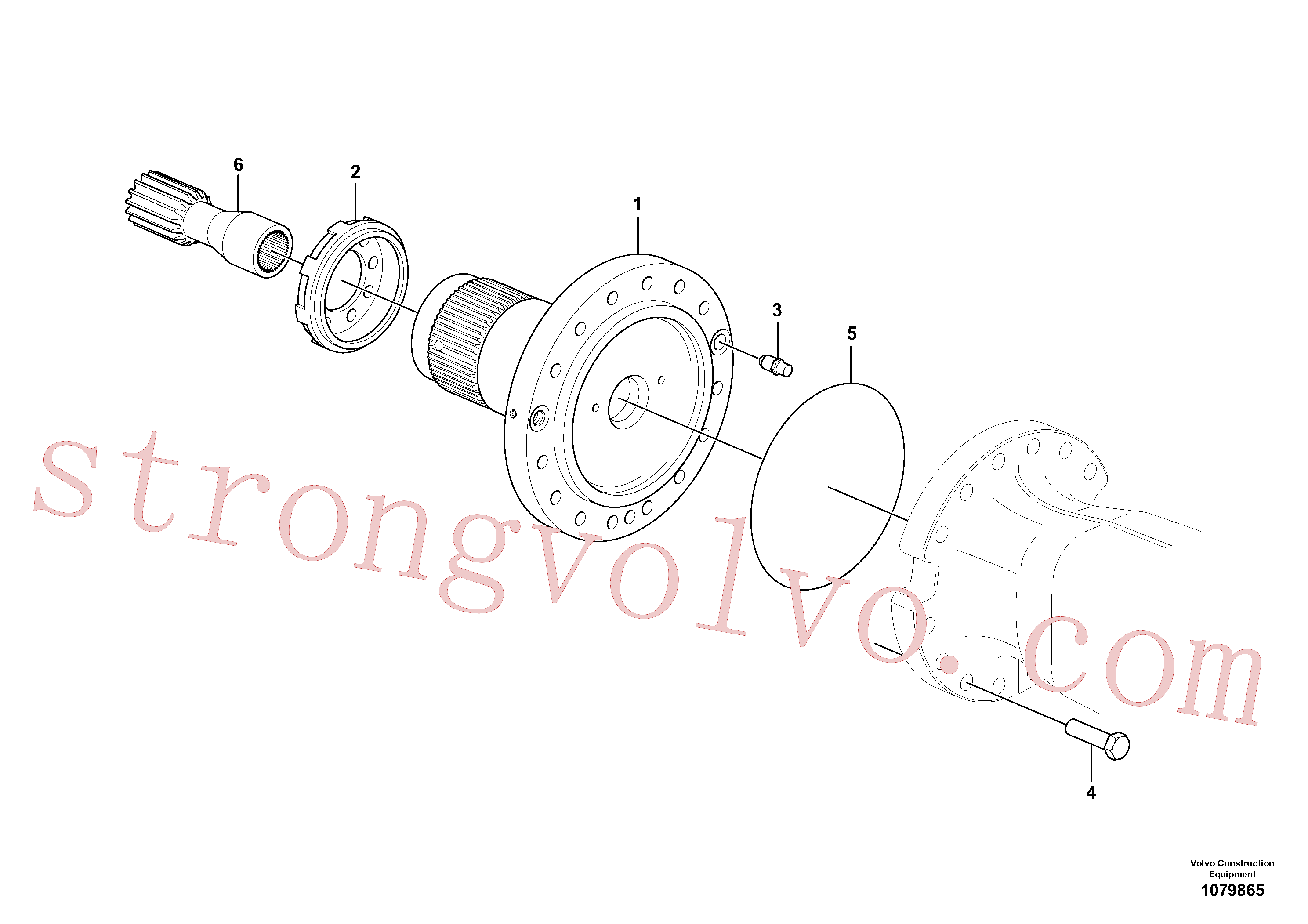 VOE14560400 Volvo Eixo traseiro, apoio do veio(1079865 Montagem)