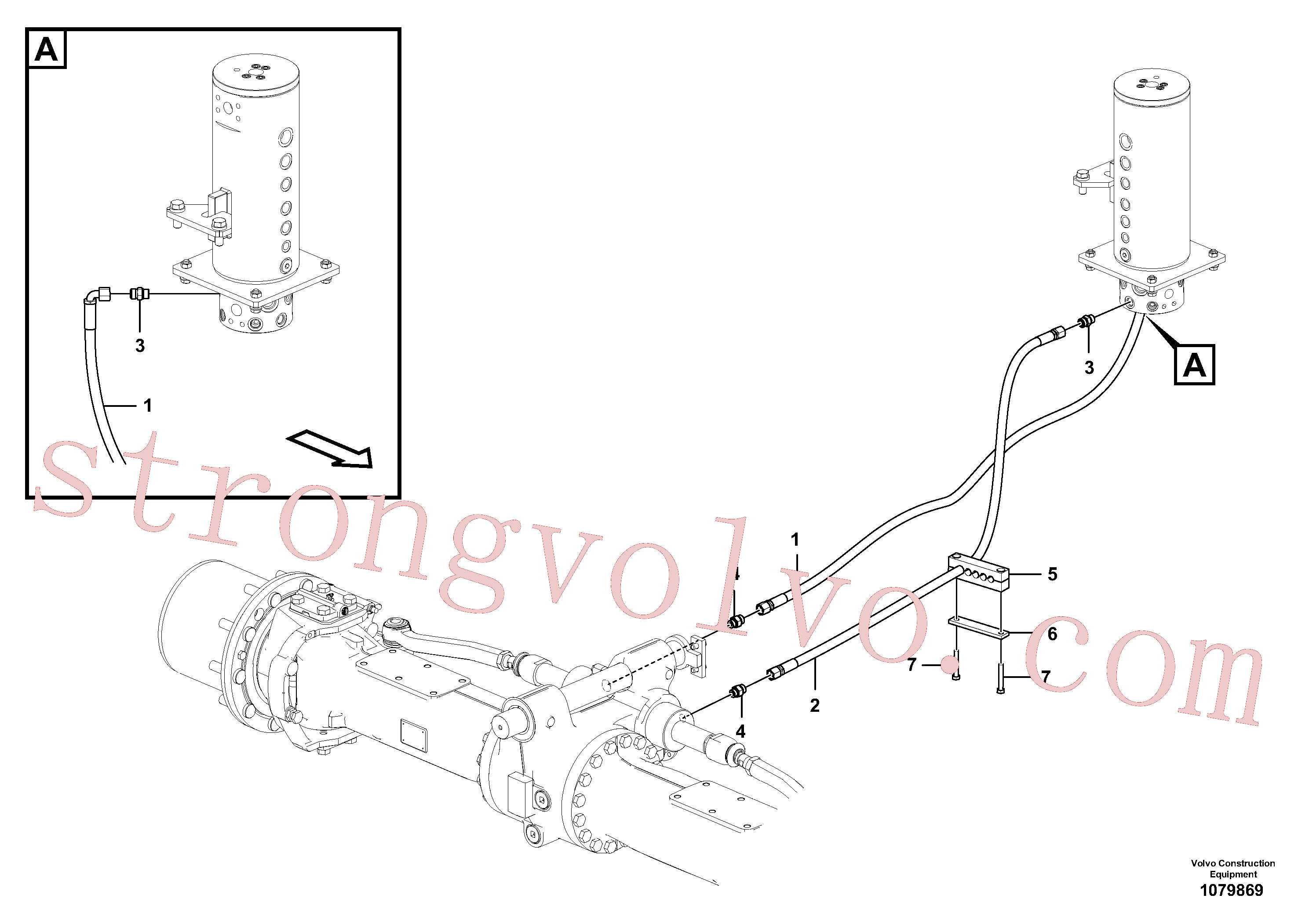 VOE14620872 Volvo Sistema hidráulico, linha da direcção(1079869 Montagem)