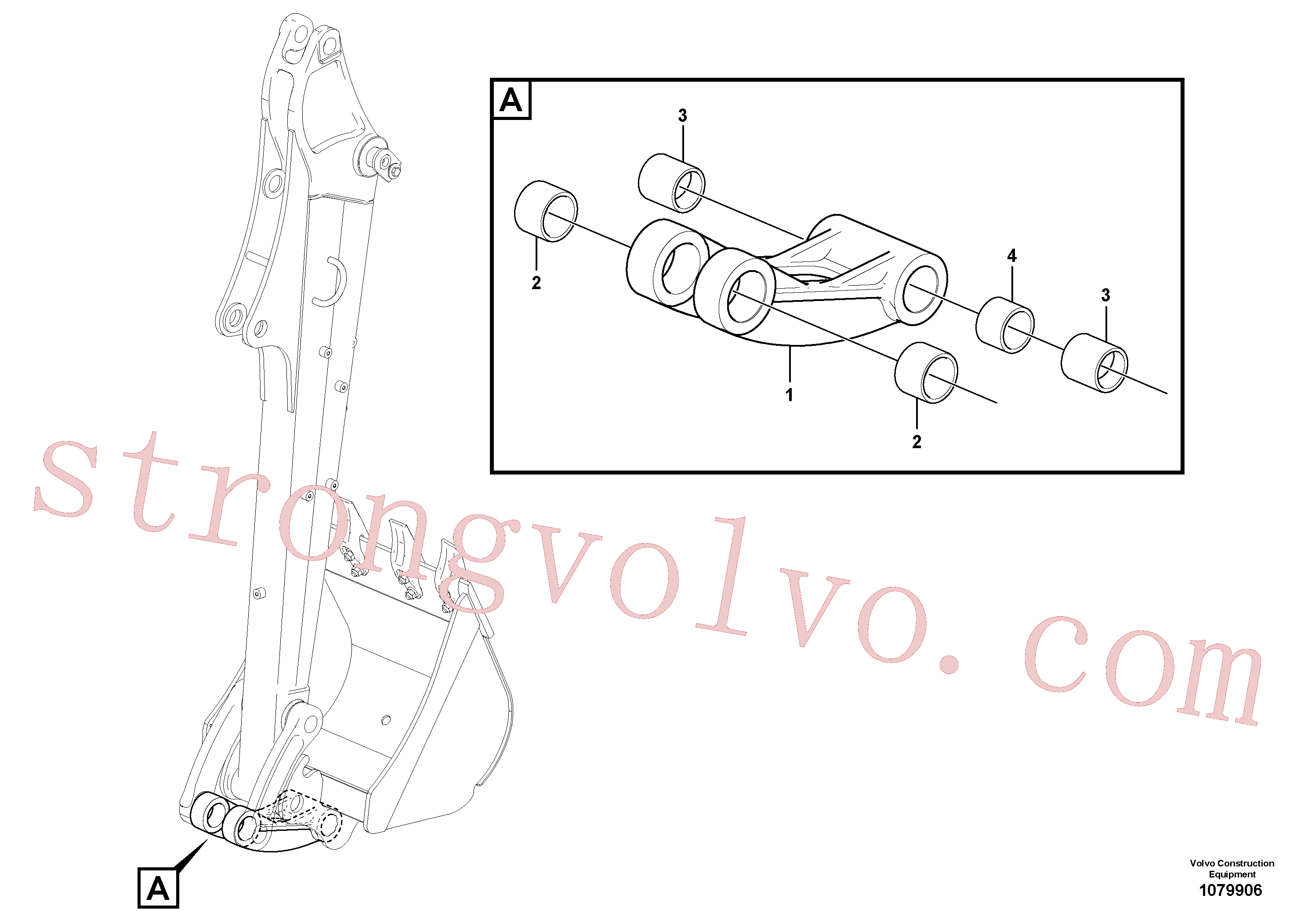 PJ5460389 Volvo Tirantes à haste de ligação(1079906 Montagem)