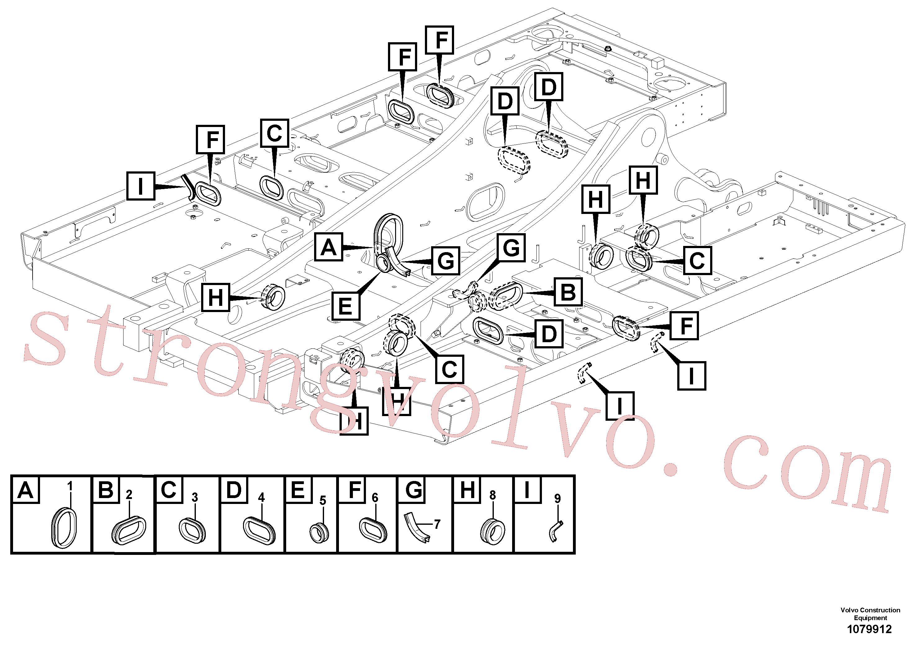 VOE14527721 Volvo Quadro superior(1079912 Montagem)
