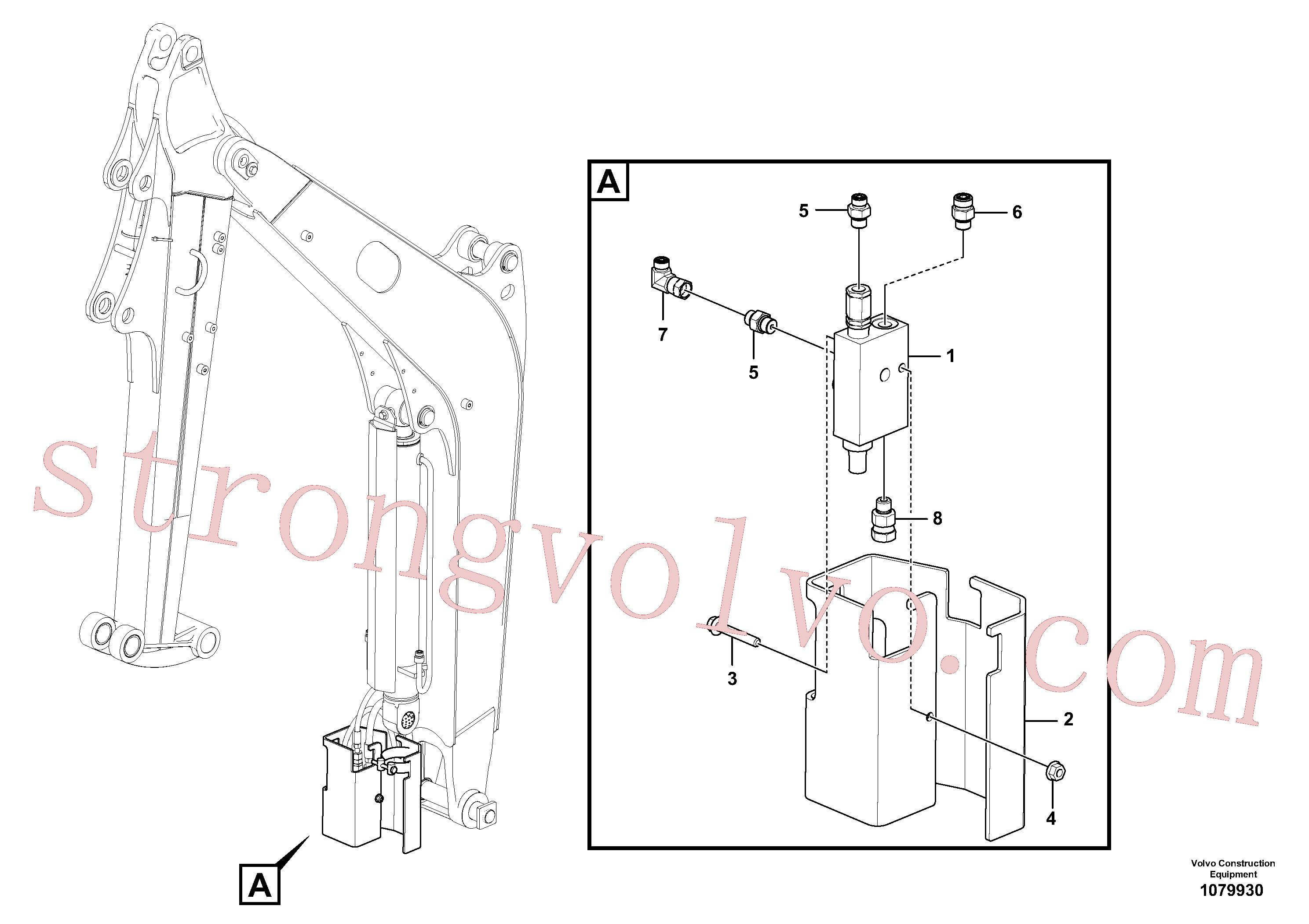 VOE15611400 Volvo Válvula de segurança (cilindro da lança)(1079930 Montagem)