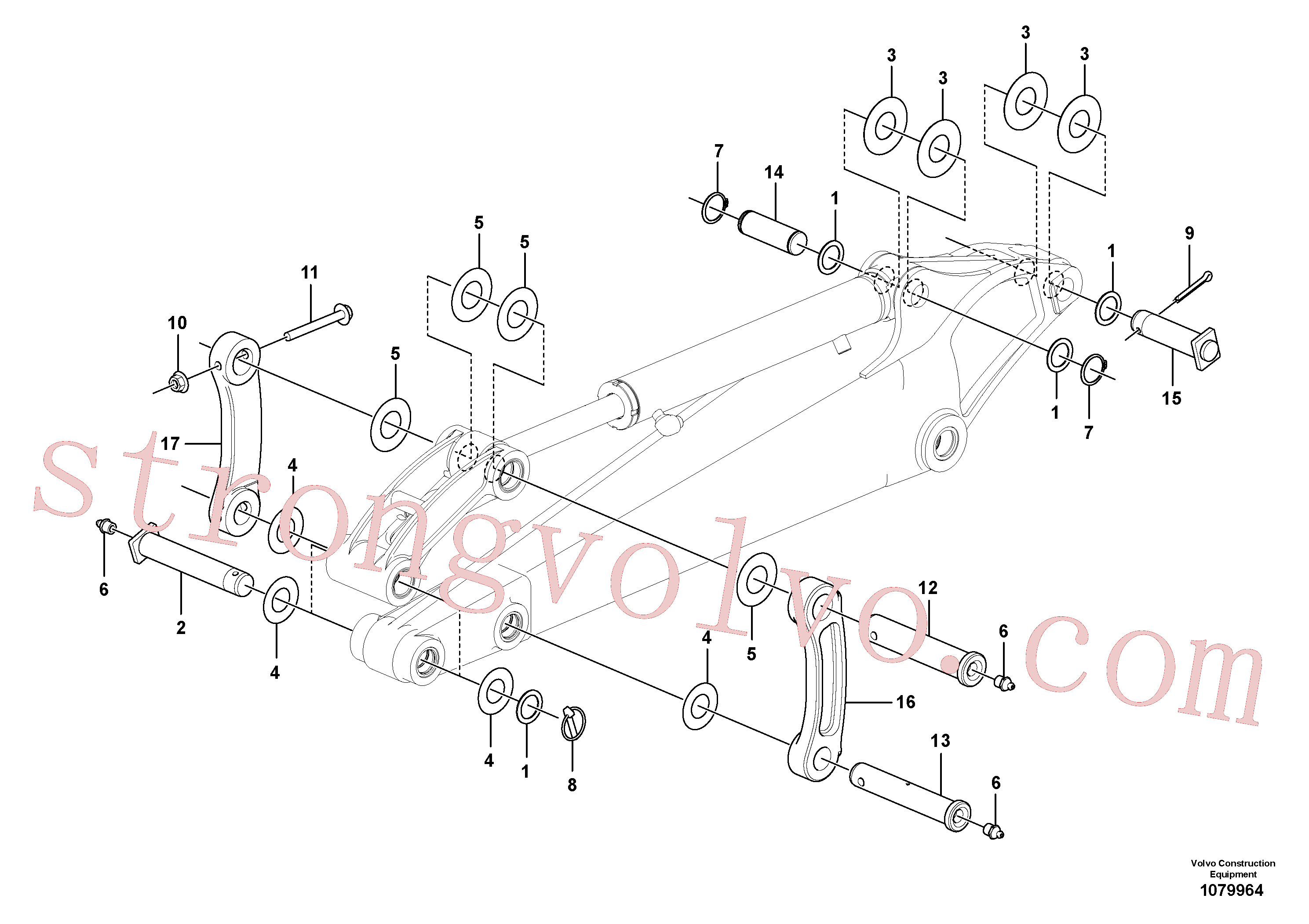 PJ5540115 Volvo Elos do braço de afundamento(1079964 Montagem)