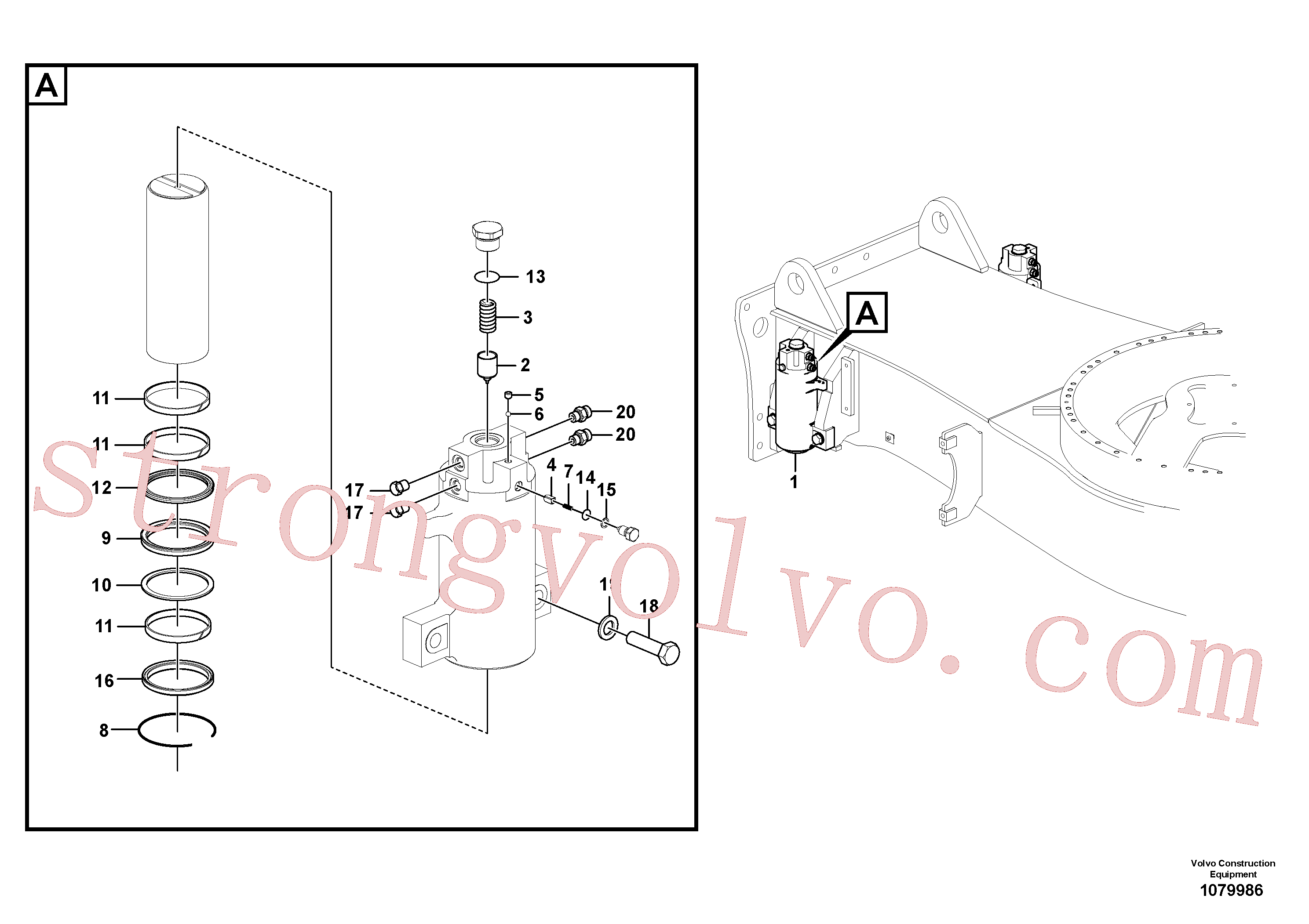 VOE14884911 Volvo Sistema oscilante(1079986 Montagem)
