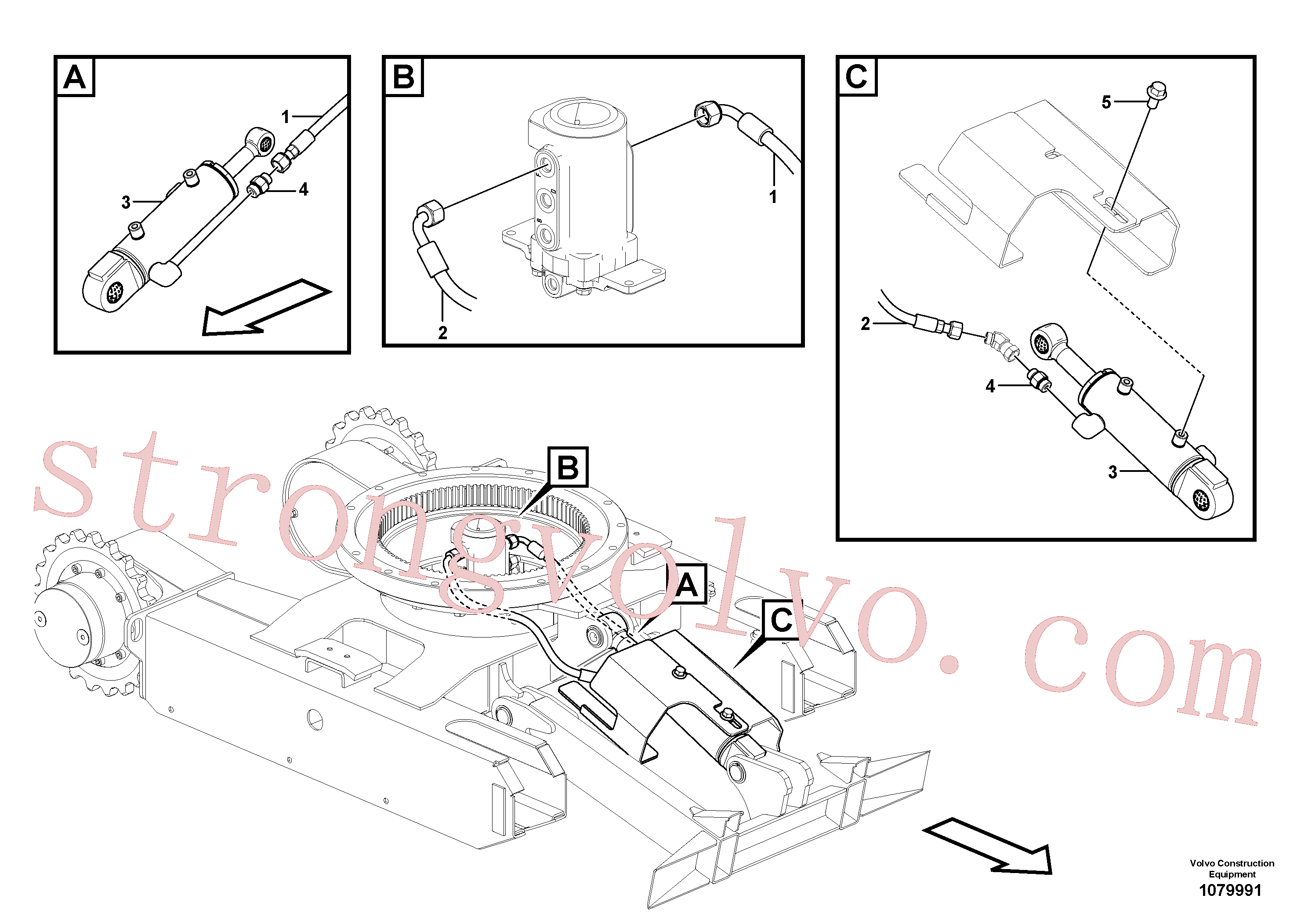 Volvo VOE16249078 Cilindro hidráulico Volvo Acessórios para escavadeira