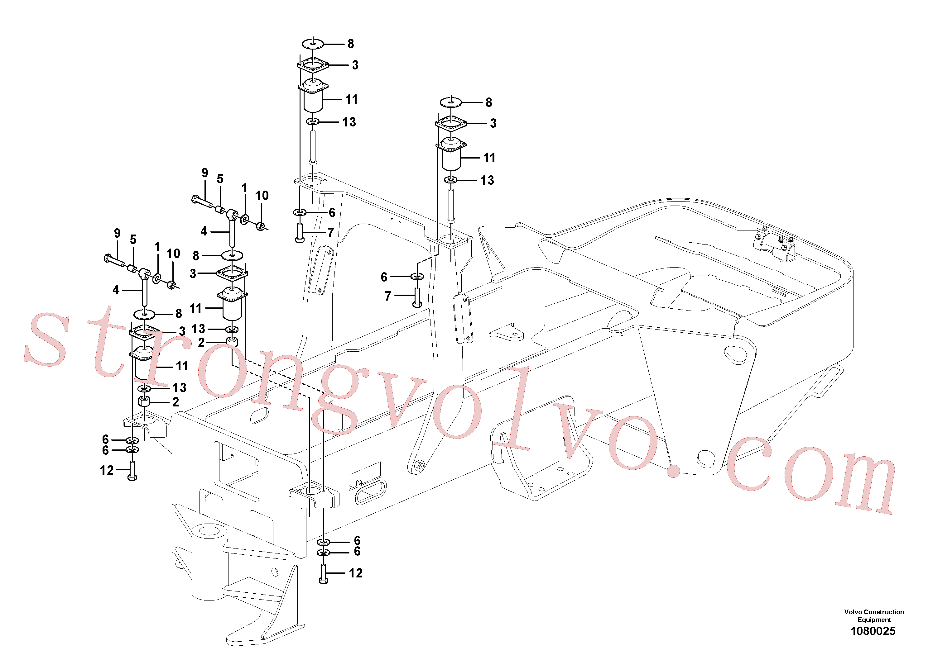 VOE992041 Volvo Apoio da cabina(1080025 Montagem)