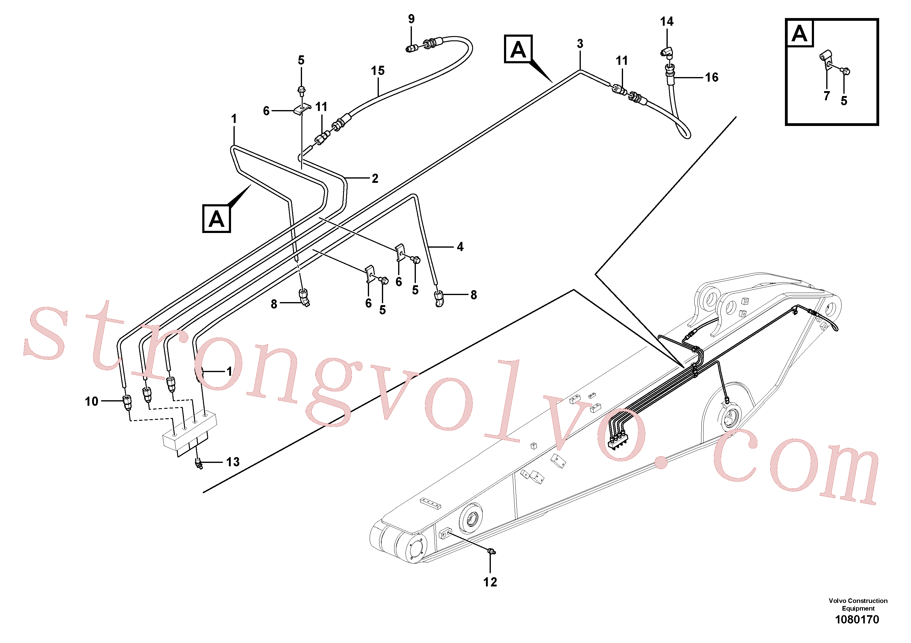 VOE14549931 Volvo Tubagem de massa(1080170 Montagem)