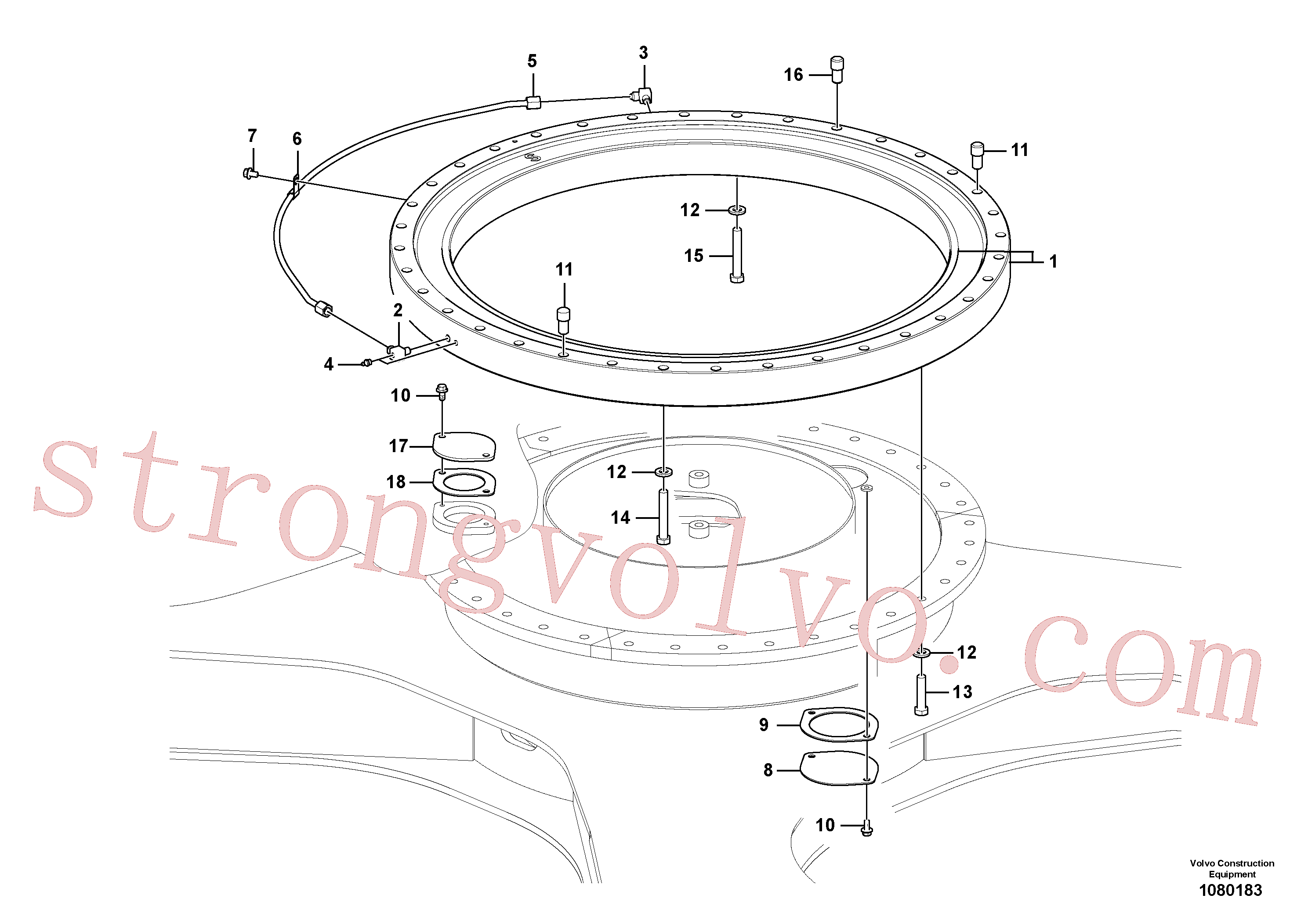 VOE14578192 Volvo Sistema de articulação(1080183 Montagem)