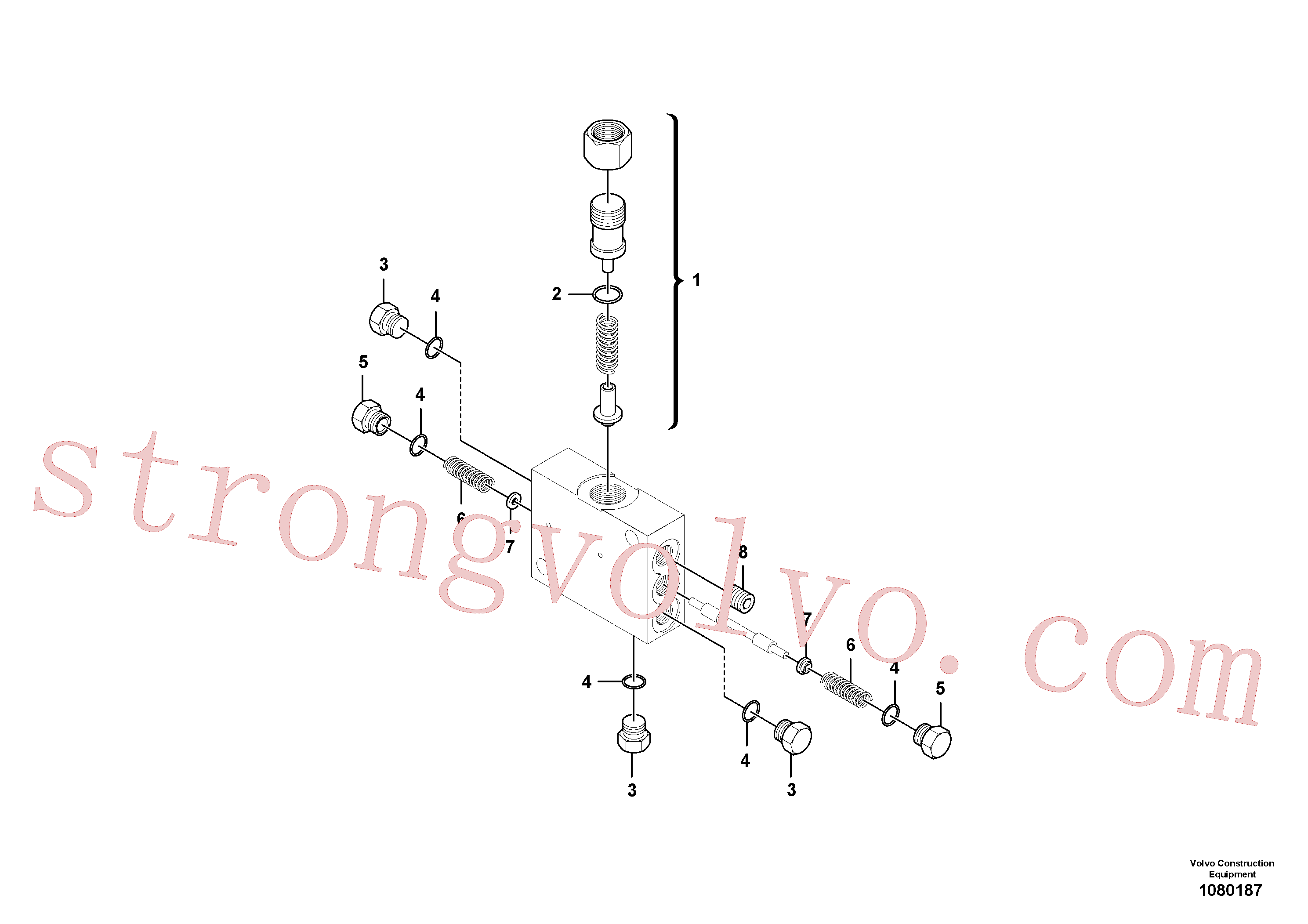 RM58799768 Volvo Conjunto de válvula de lavagem em circuito fechado(1080187 Montagem)