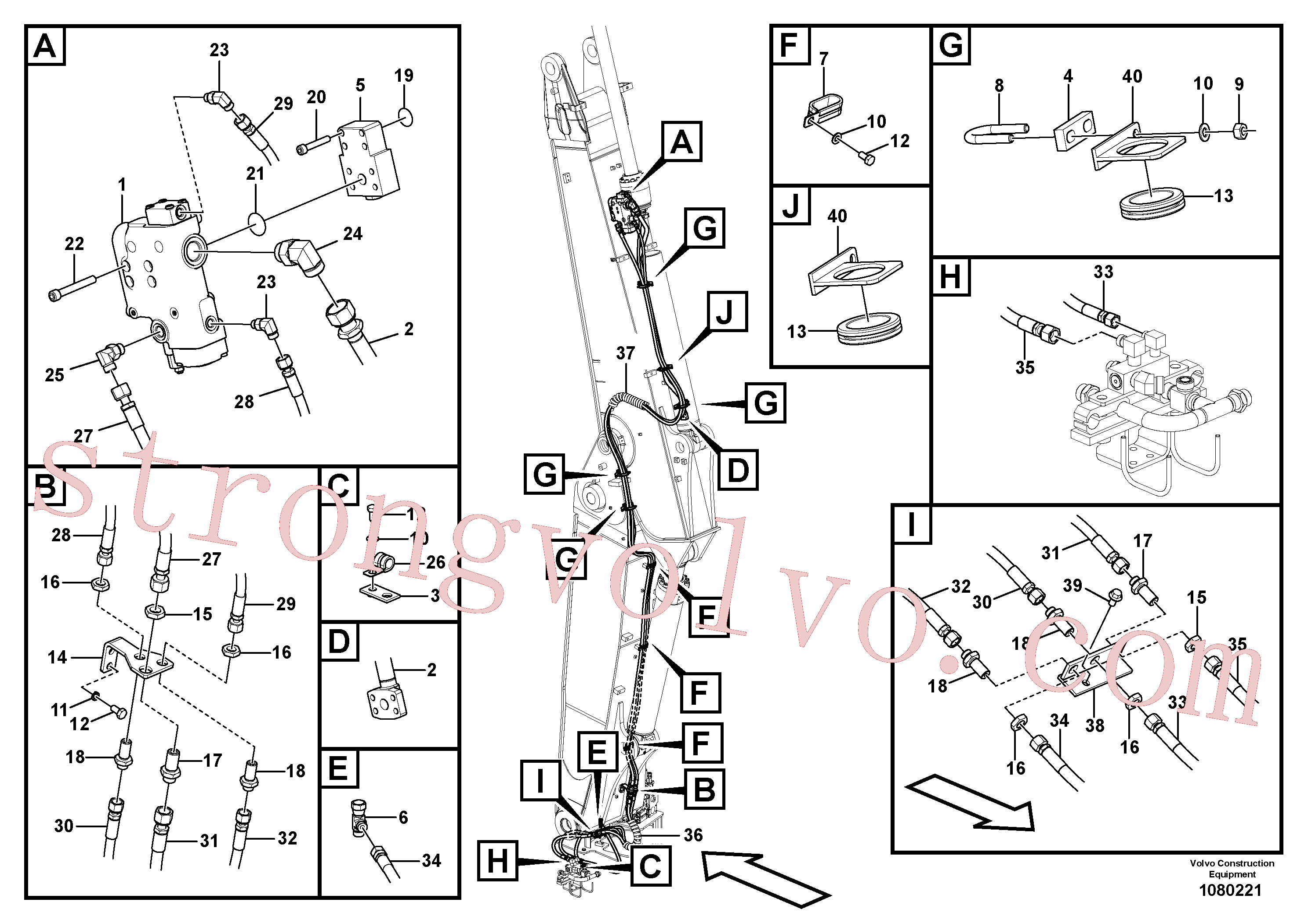 Atacado VOE14883685 Parafuso batente Volvo escavadeira