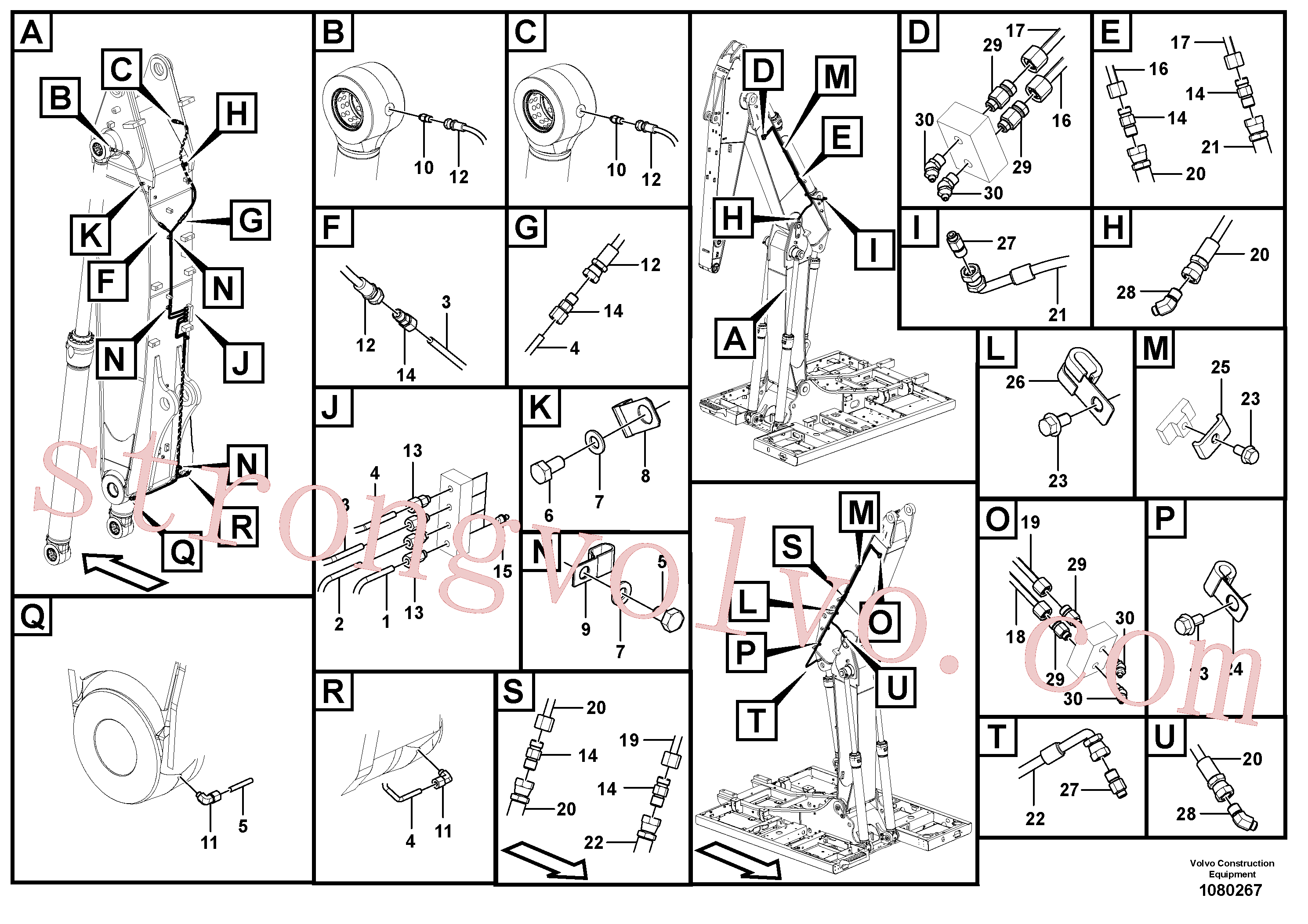VOE14880689 Volvo Tubagem de massa(1080267 Montagem)