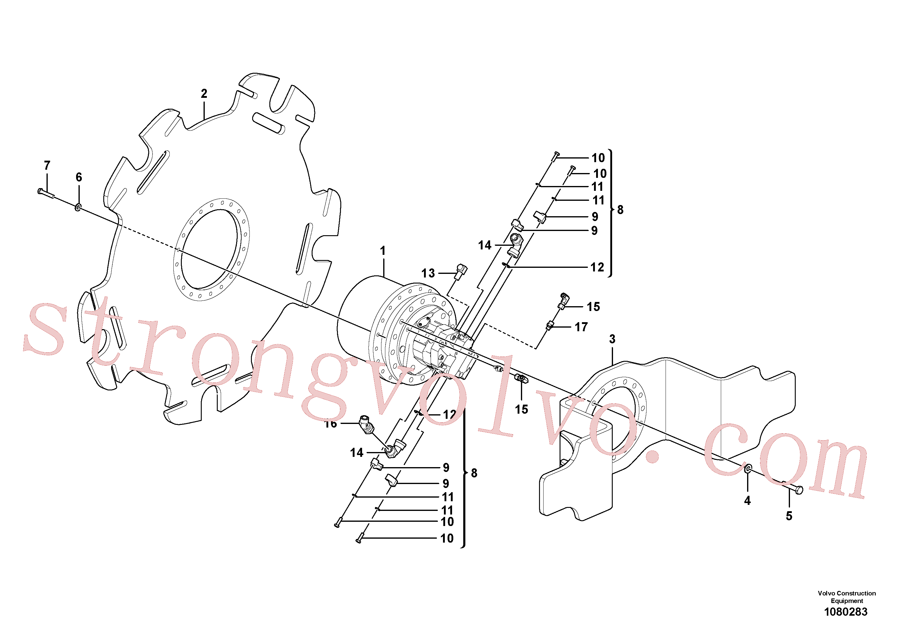 RM59510065 Volvo Conjunto do motor de transmissão(1080283 Montagem)