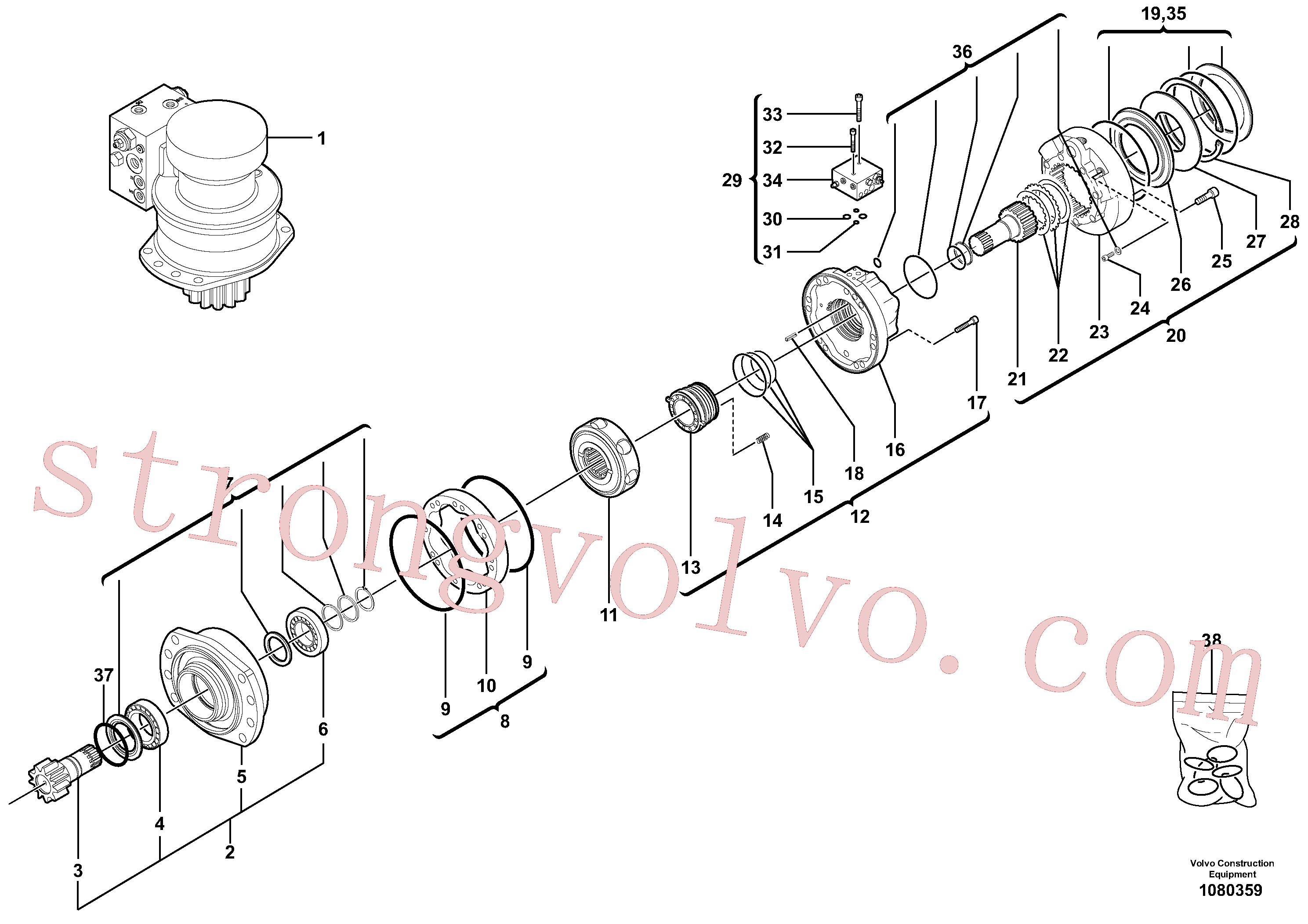 Atacado VOE11713104 Jogo de reparo Volvo escavadeira
