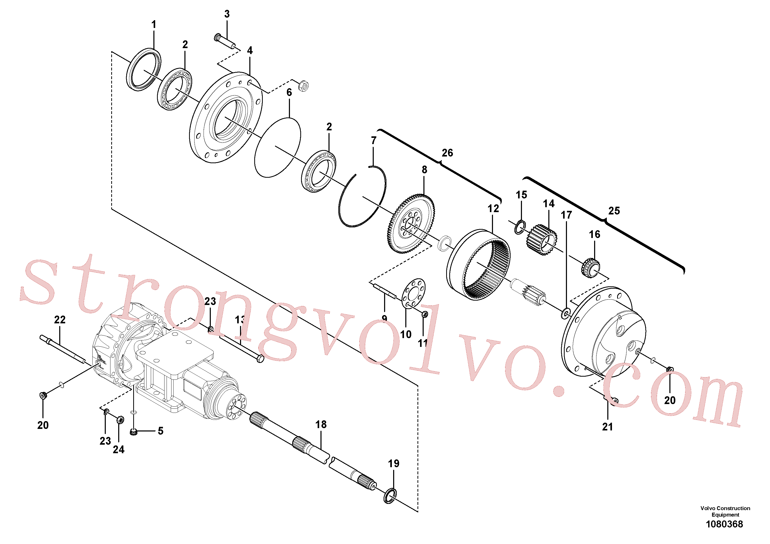 RM54633185 Volvo Eixo traseiro, redução do cubo(1080368 Montagem)