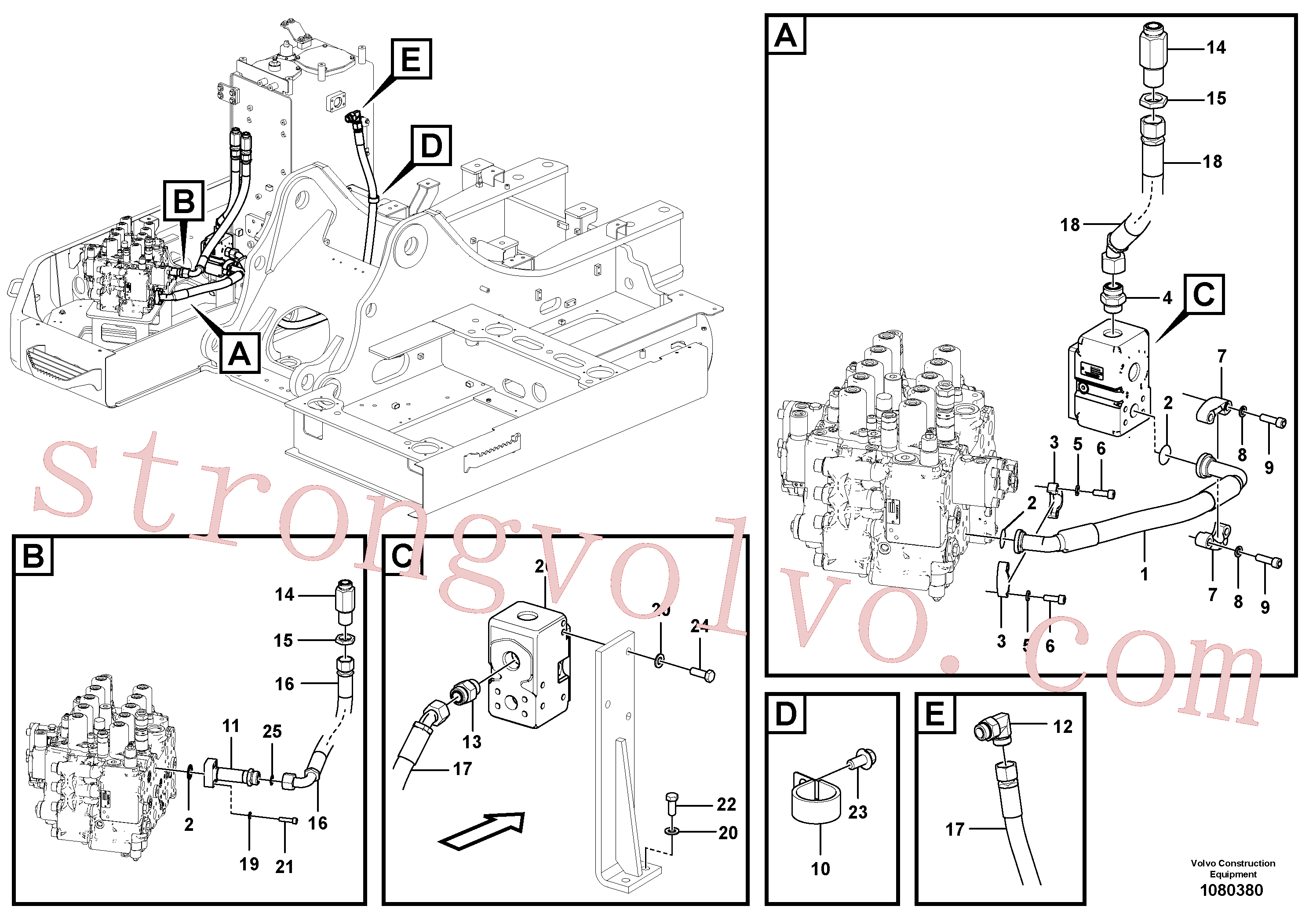 SA9403-06614 Volvo Sistema servomotor, martelo e corte(1080380 Montagem)