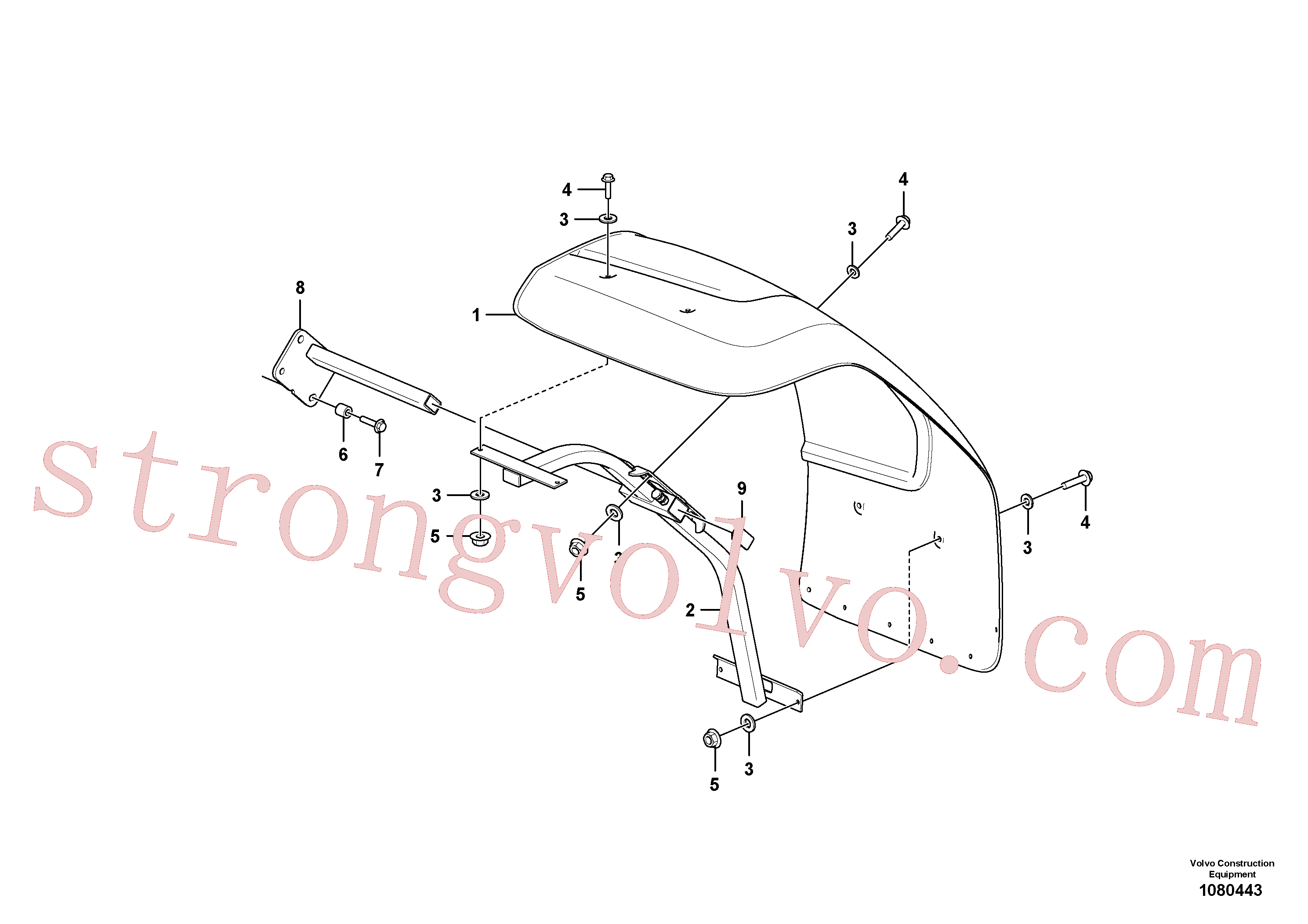 VOE13965227 Volvo Guarda-lamas, dianteiro(1080443 Montagem)