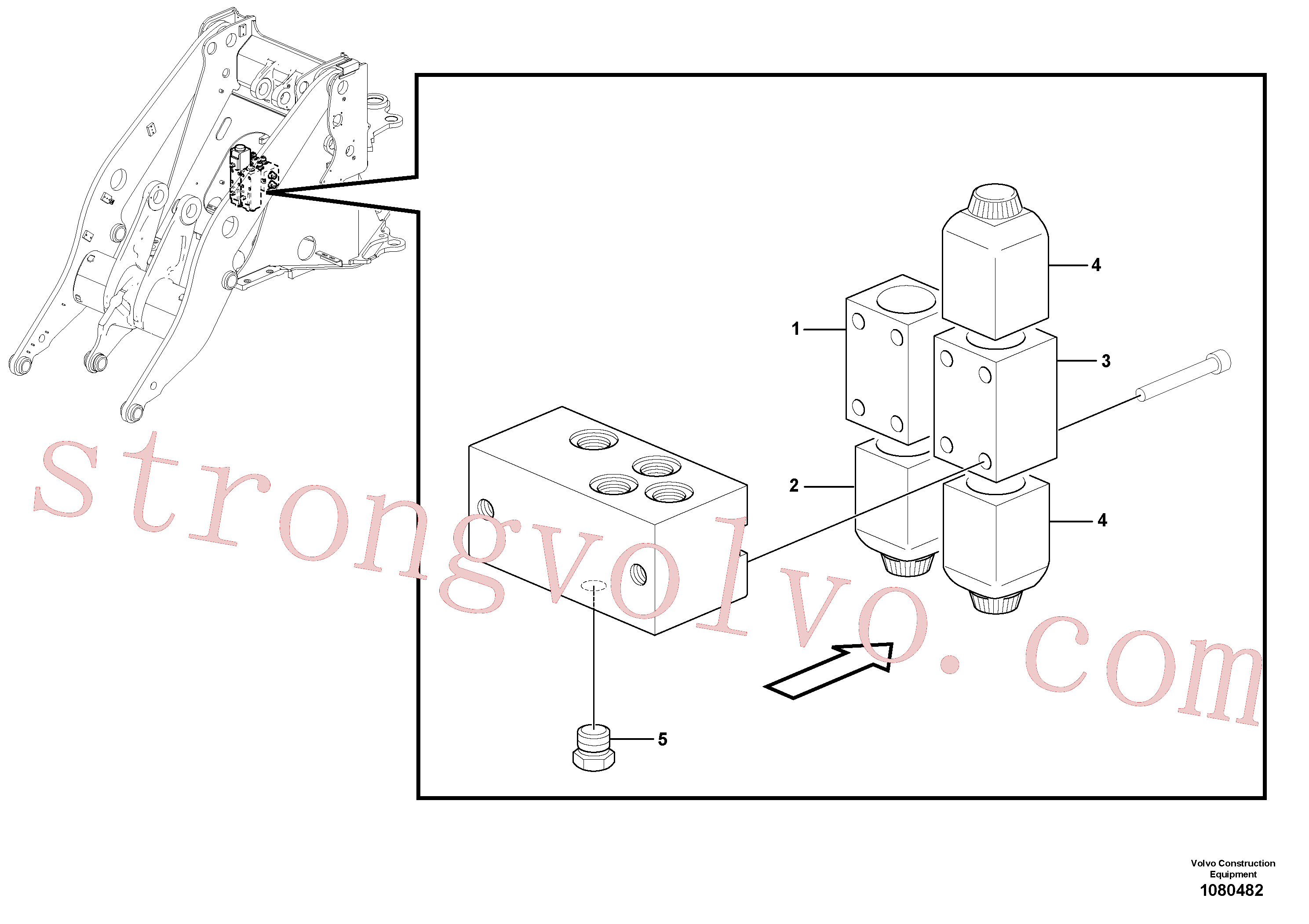 VOE11708930 Volvo Válvula(1080482 Montagem)