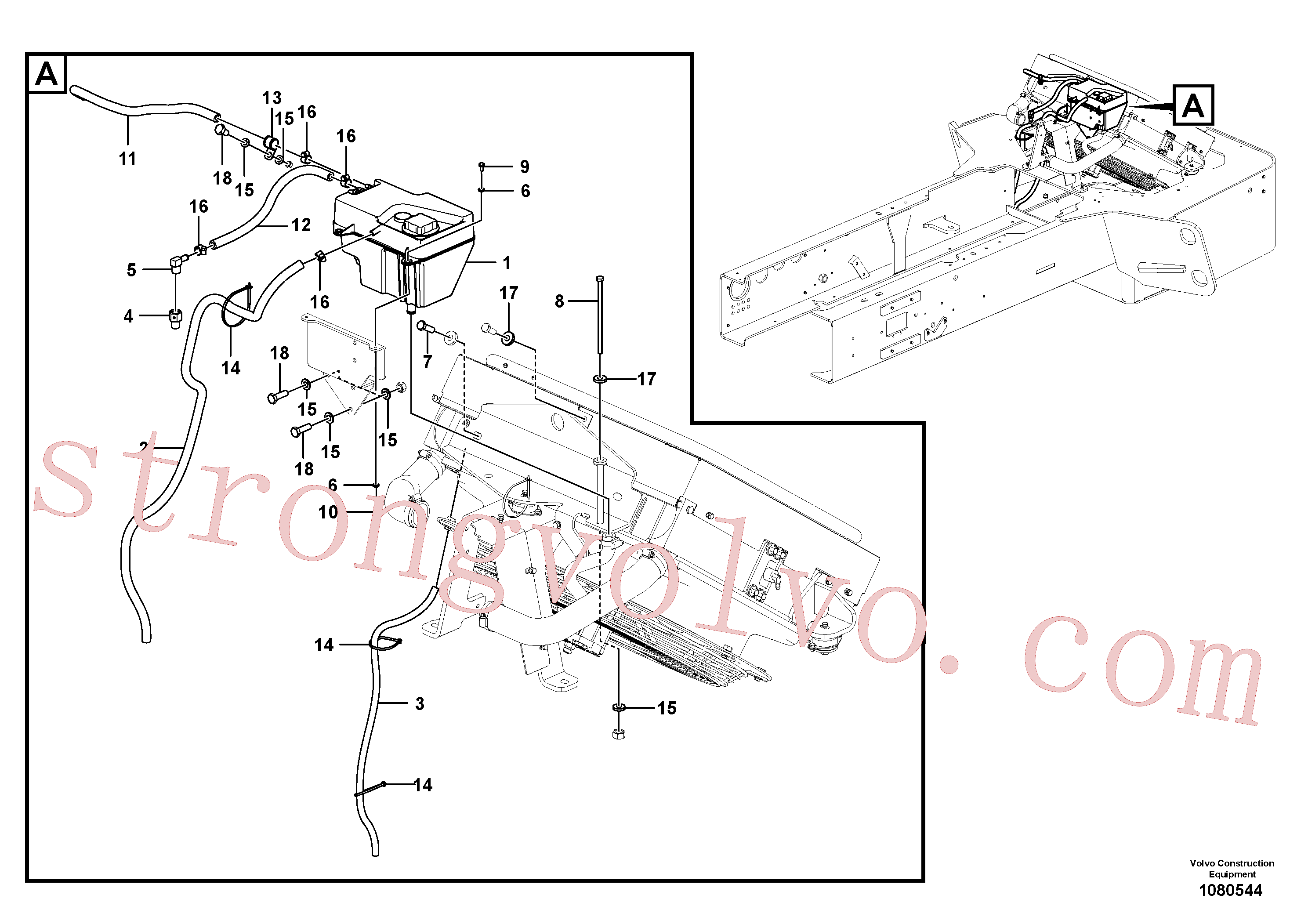 RM59103598 Volvo Tanque de expansão com acessórios(1080544 Montagem)