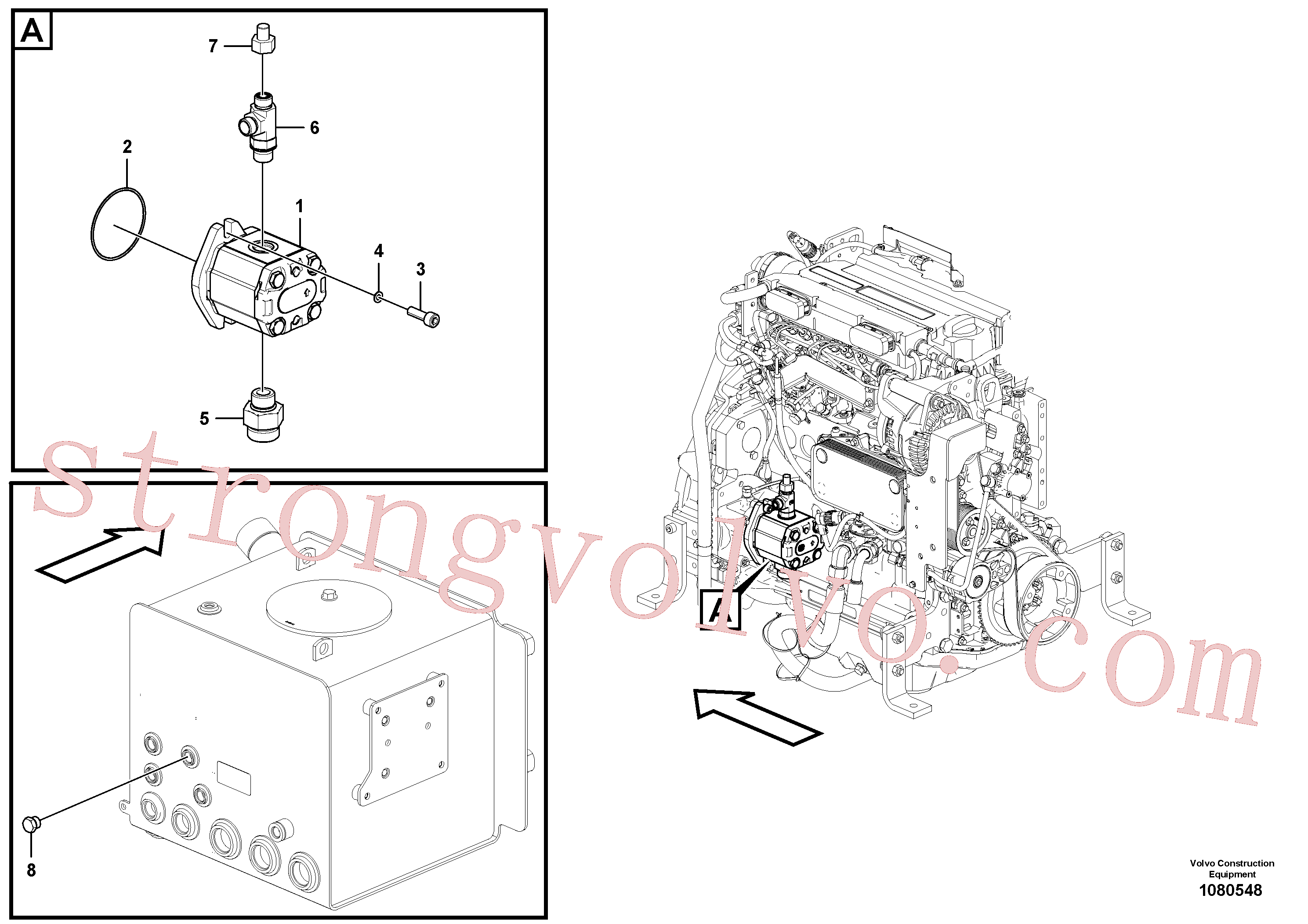 VOE935614 Volvo Bomba hidráulica(1080548 Montagem)