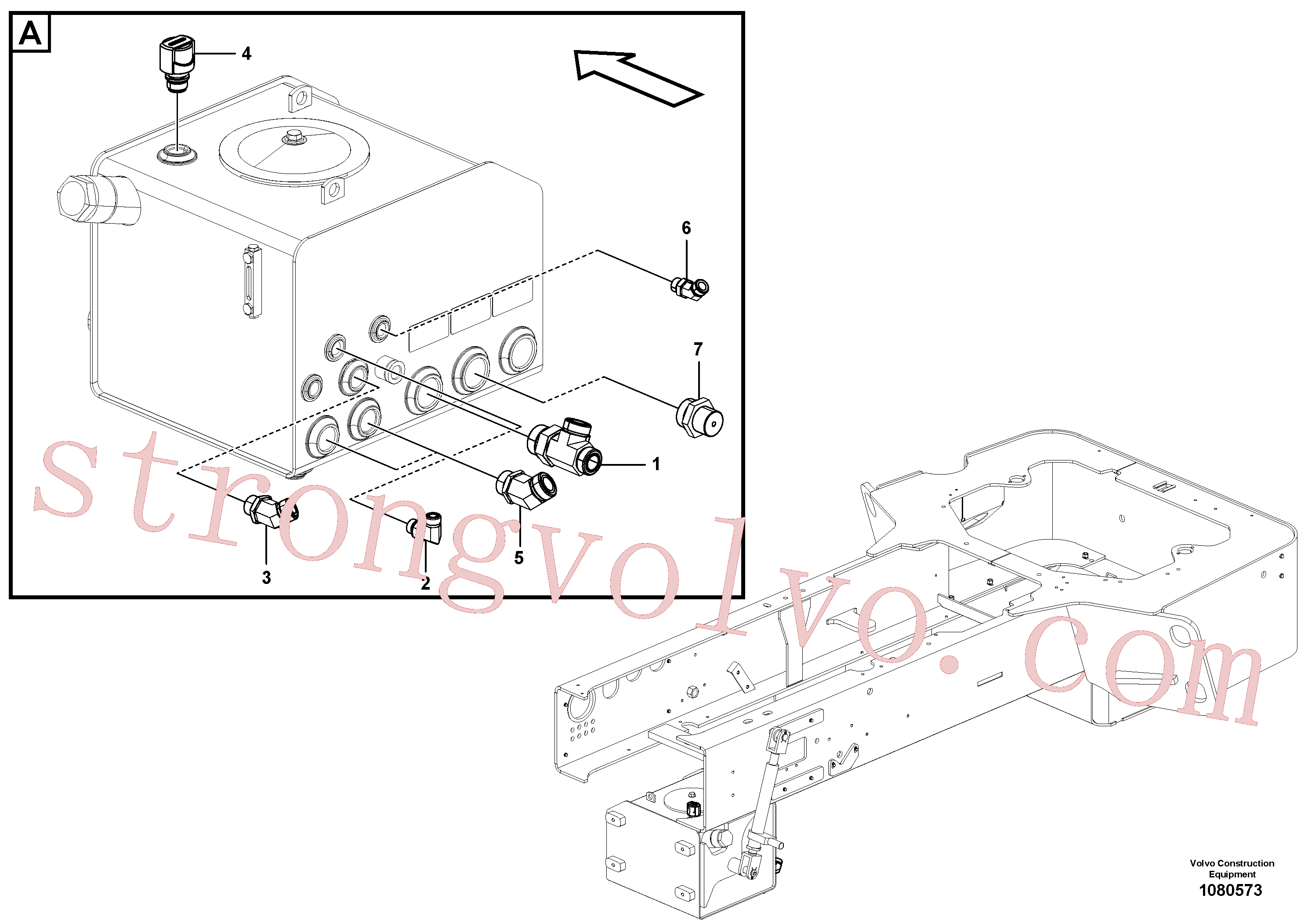 VOE935544 Volvo Conjunto de depósito hidráulico(1080573 Montagem)