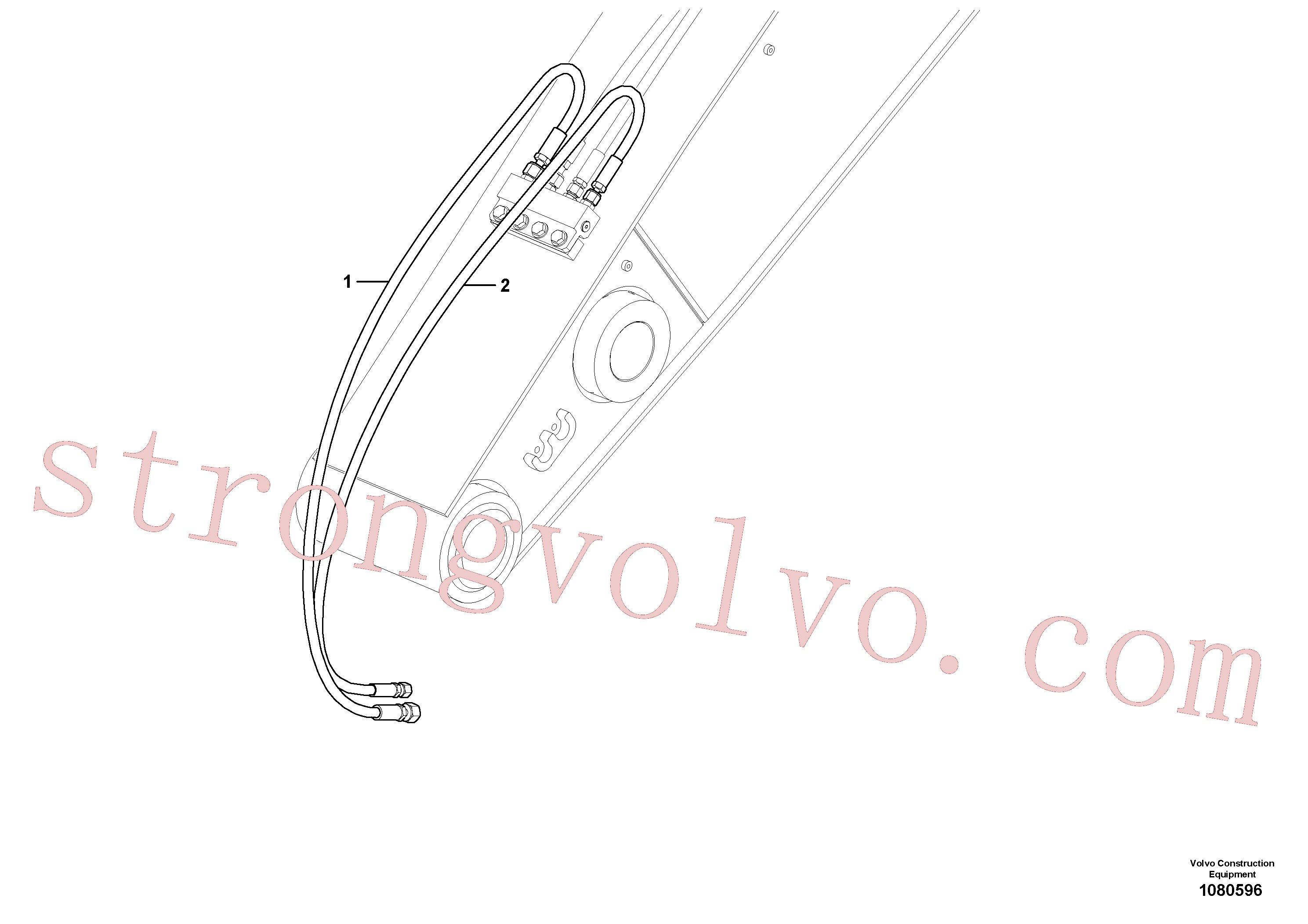 VOE14682929 Volvo Hidráulica de serviço, encaixe rápido no braço de afundamento(1080596 Montagem)