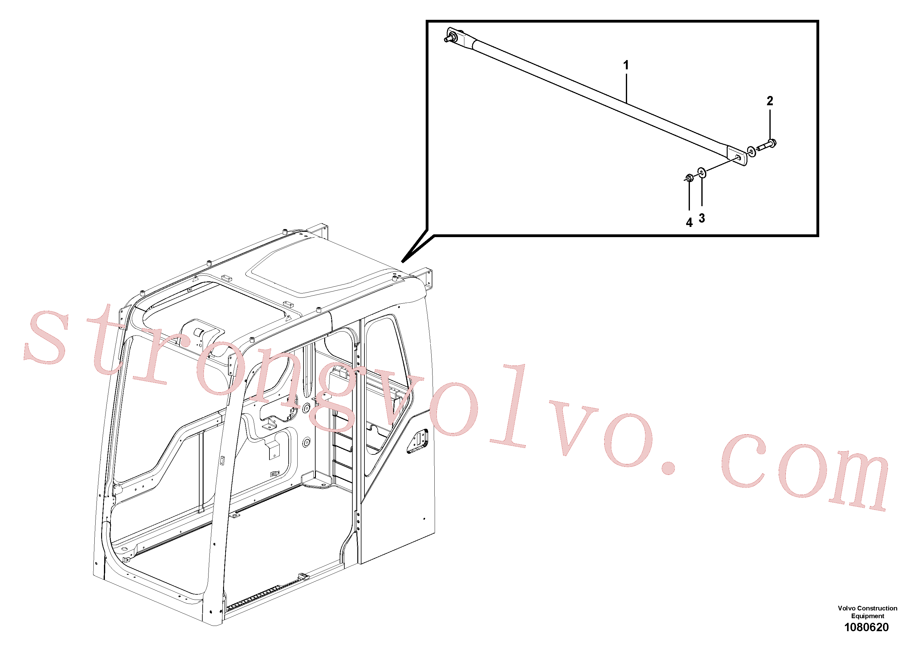VOE14880450 Volvo Corrimão(1080620 Montagem)