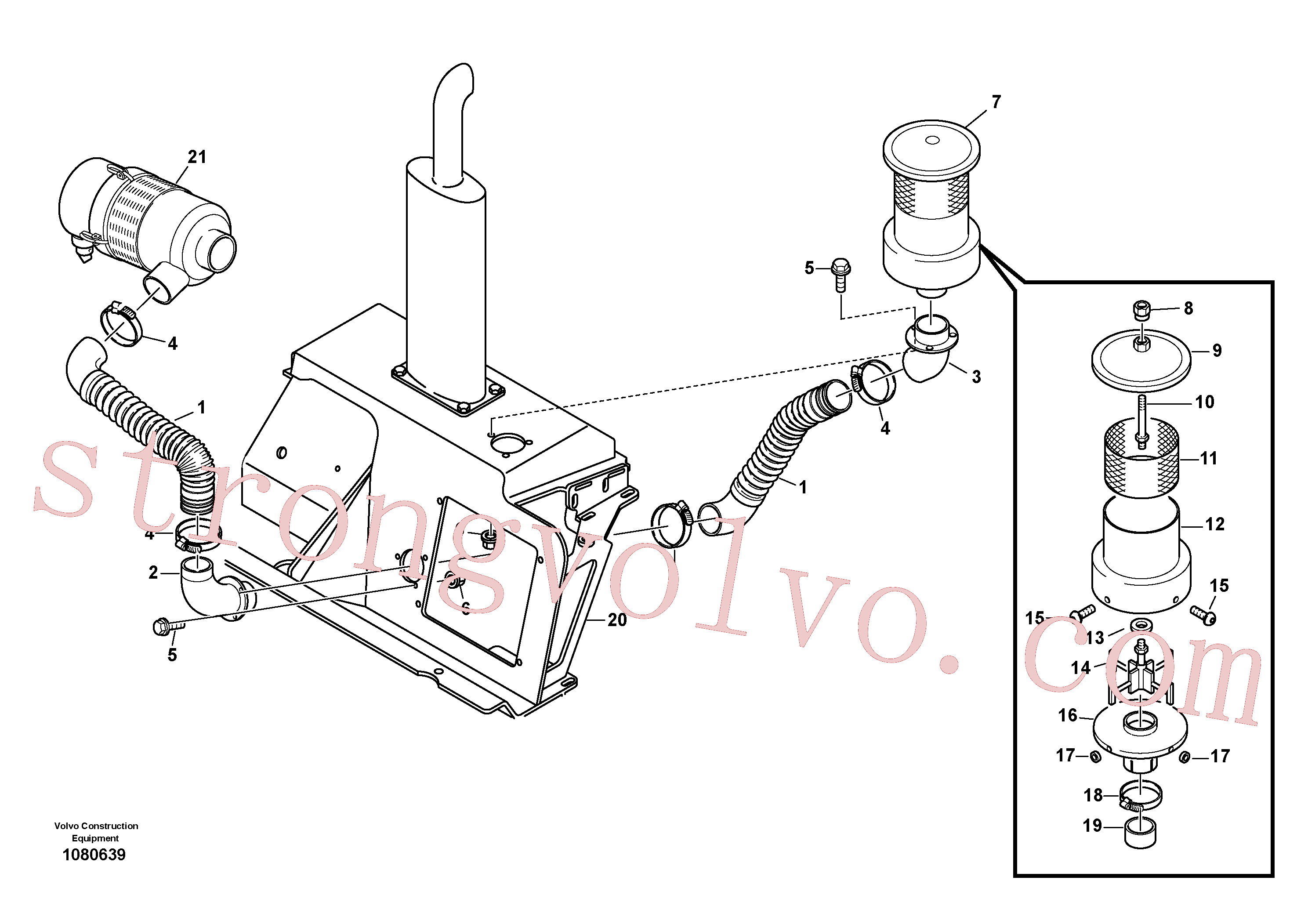 VOE943481 Volvo Pré-filtro - Turbo II(1080639 Montagem)