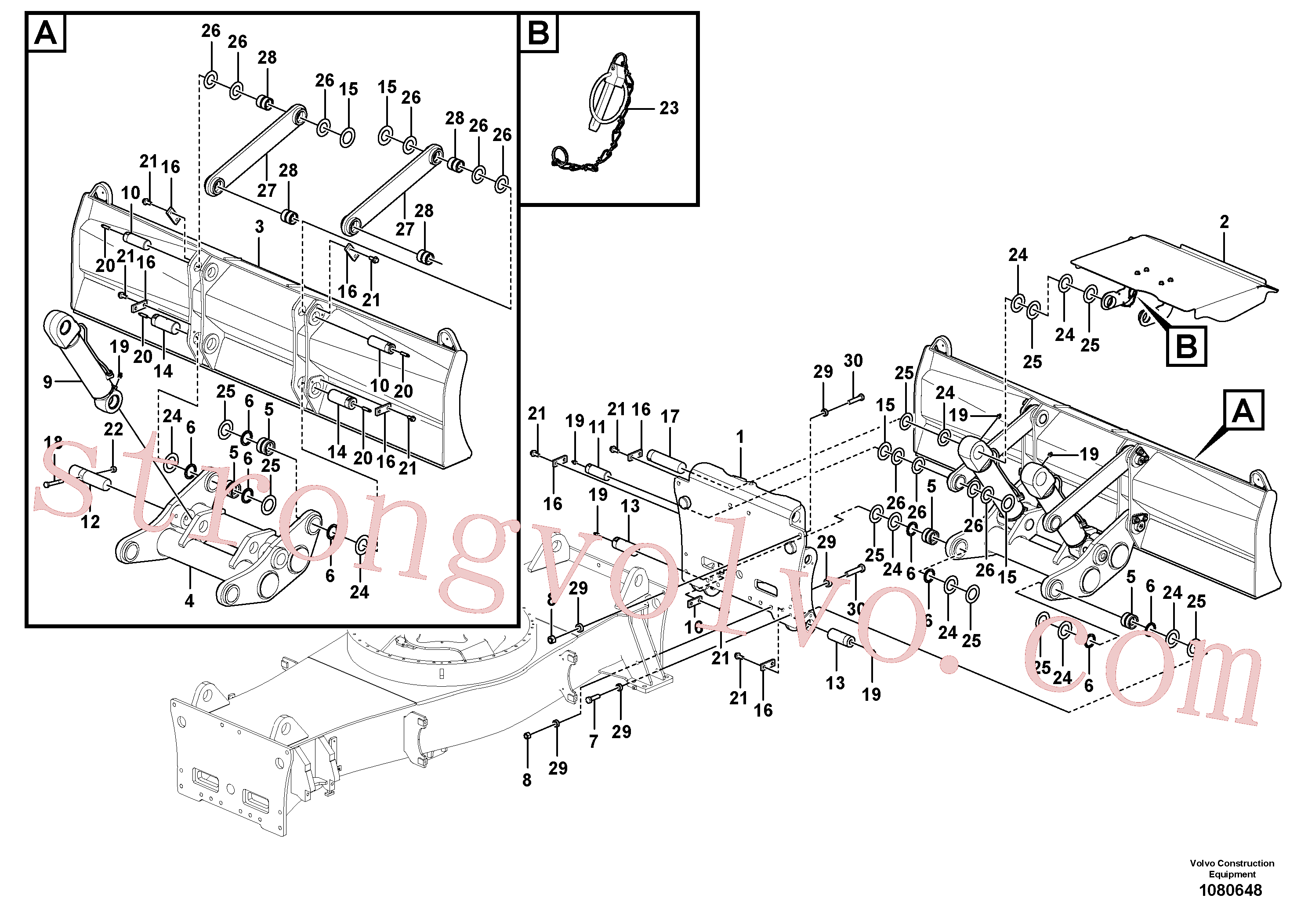 VOE997469 Volvo Lâmina niveladora(1080648 Montagem)