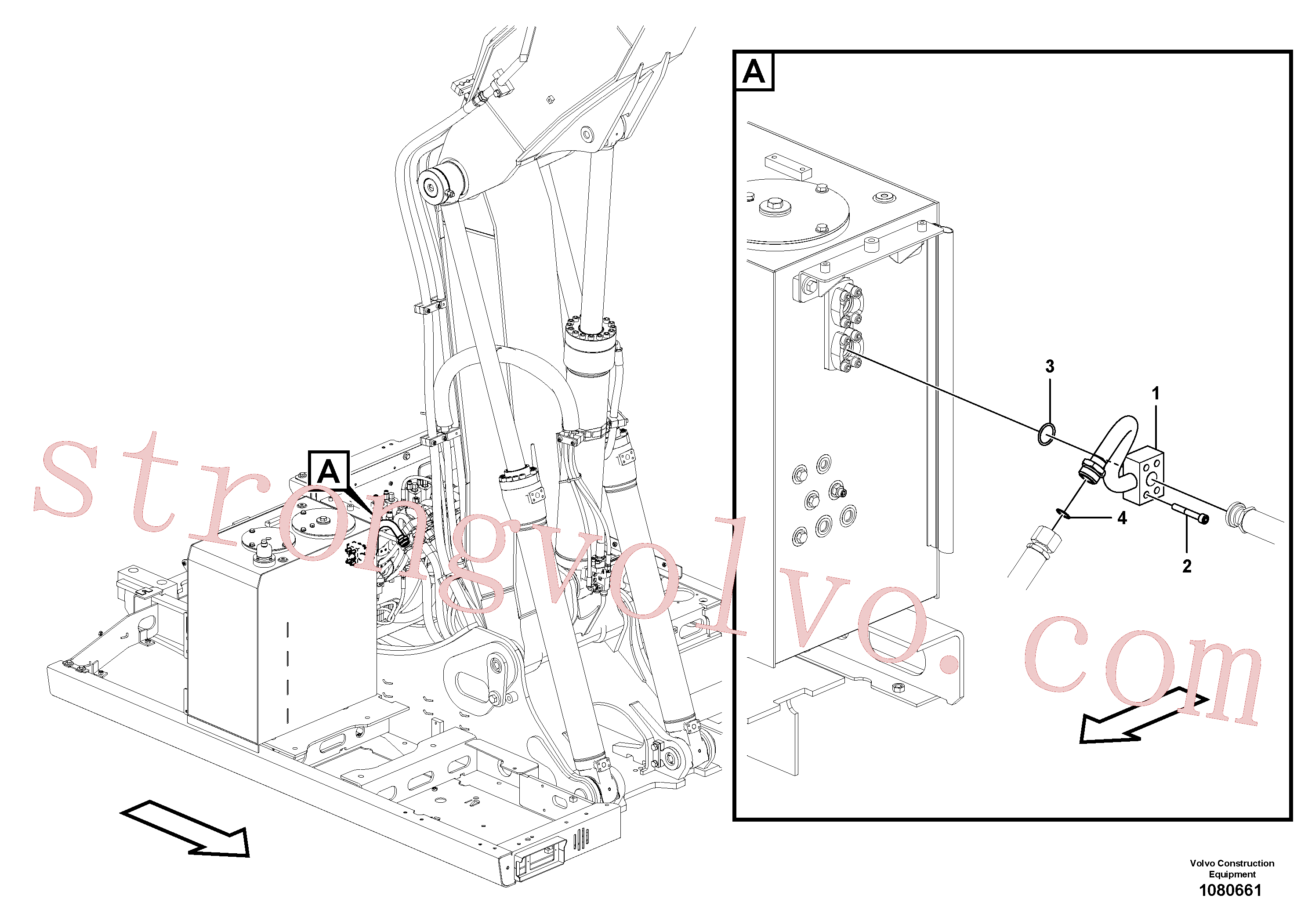 VOE997863 Volvo Sistema servomotor, martelo e corte(1080661 Montagem)