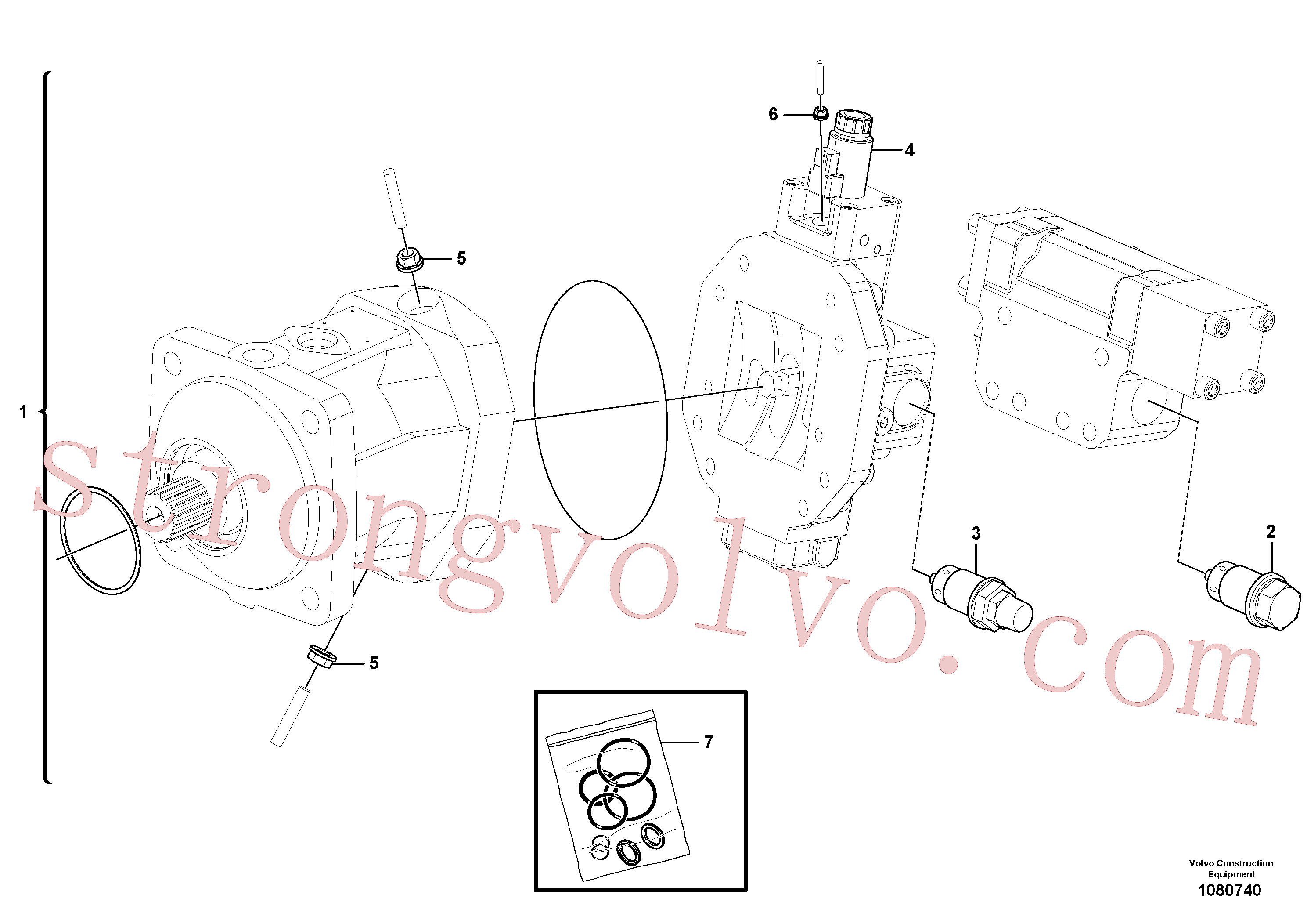China Made VOE14211724 Nut Volvo Acessórios para escavadeira