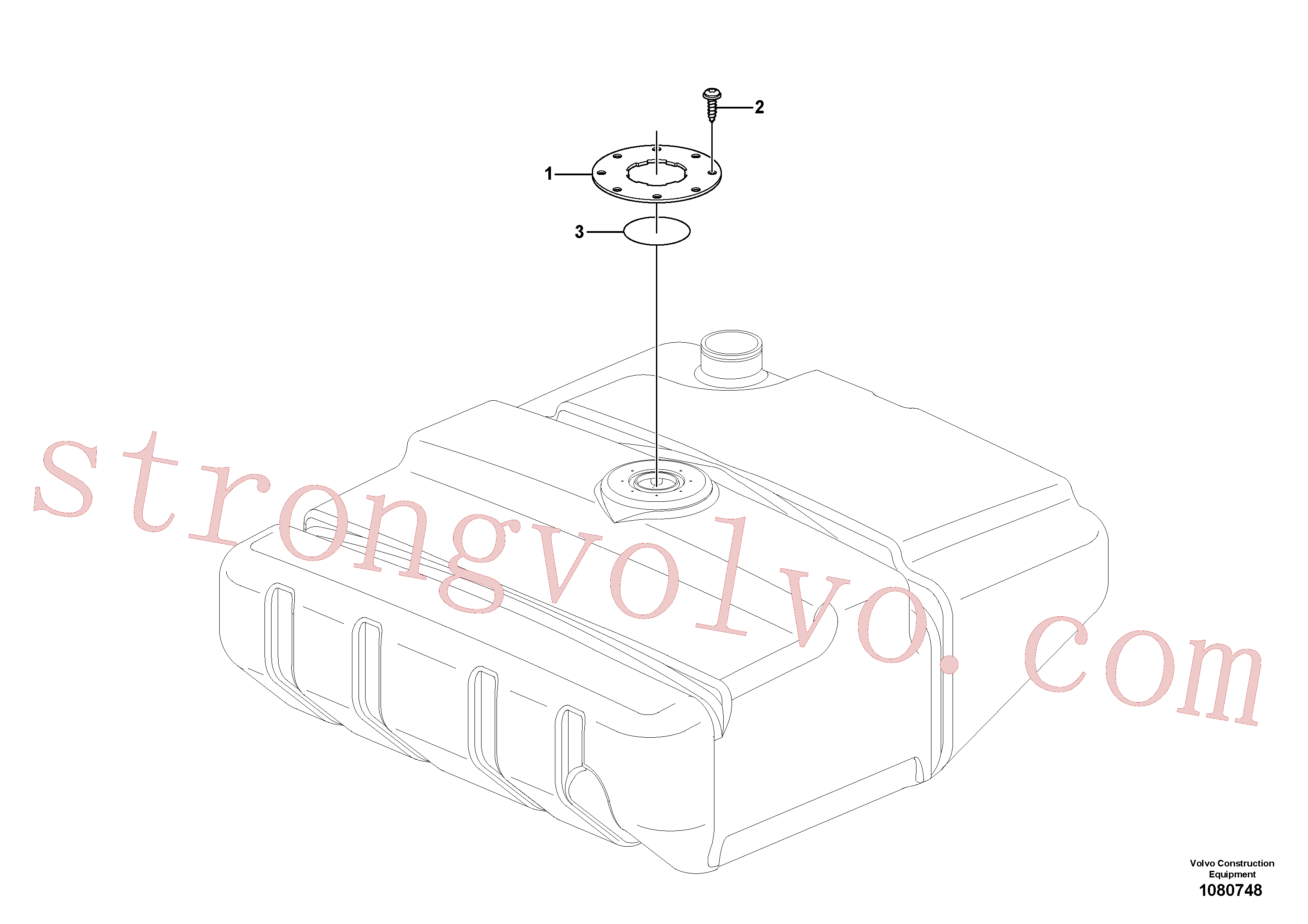 VOE925075 Volvo Depósito de combustível(1080748 Montagem)