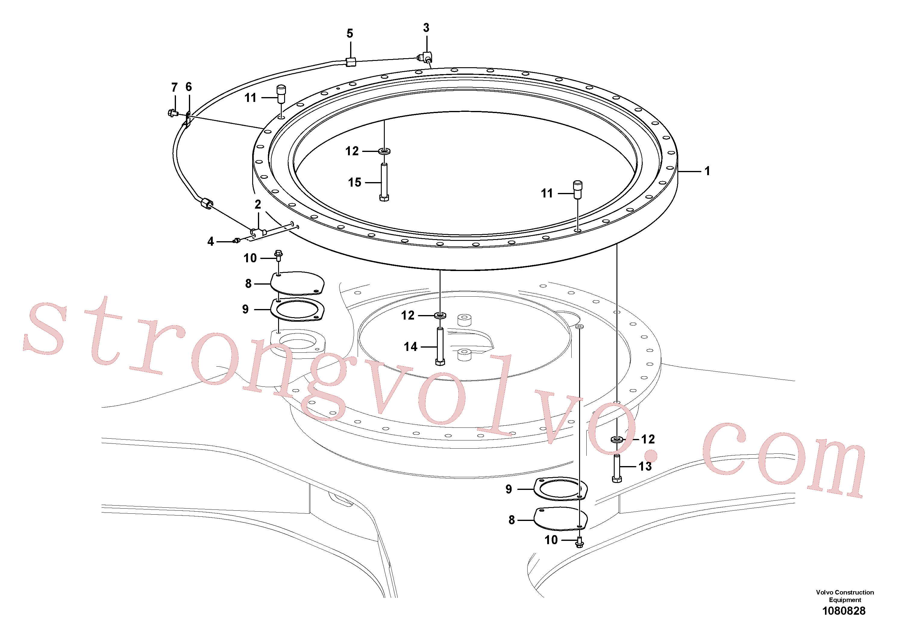 VOE14542667 Volvo Sistema de articulação(1080828 Montagem)