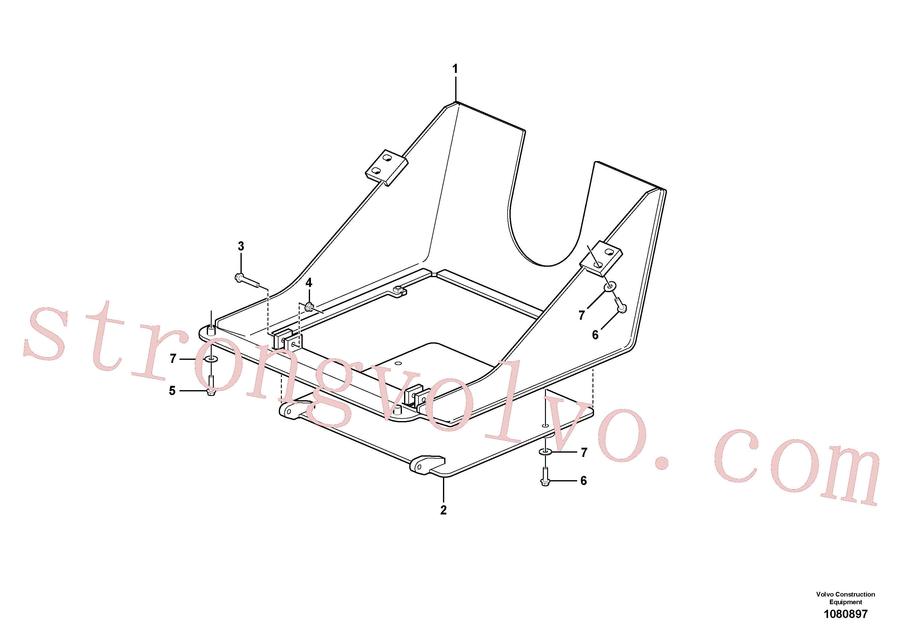 VOE965195 Volvo Resguardo inferior, traseira..(1080897 Montagem)