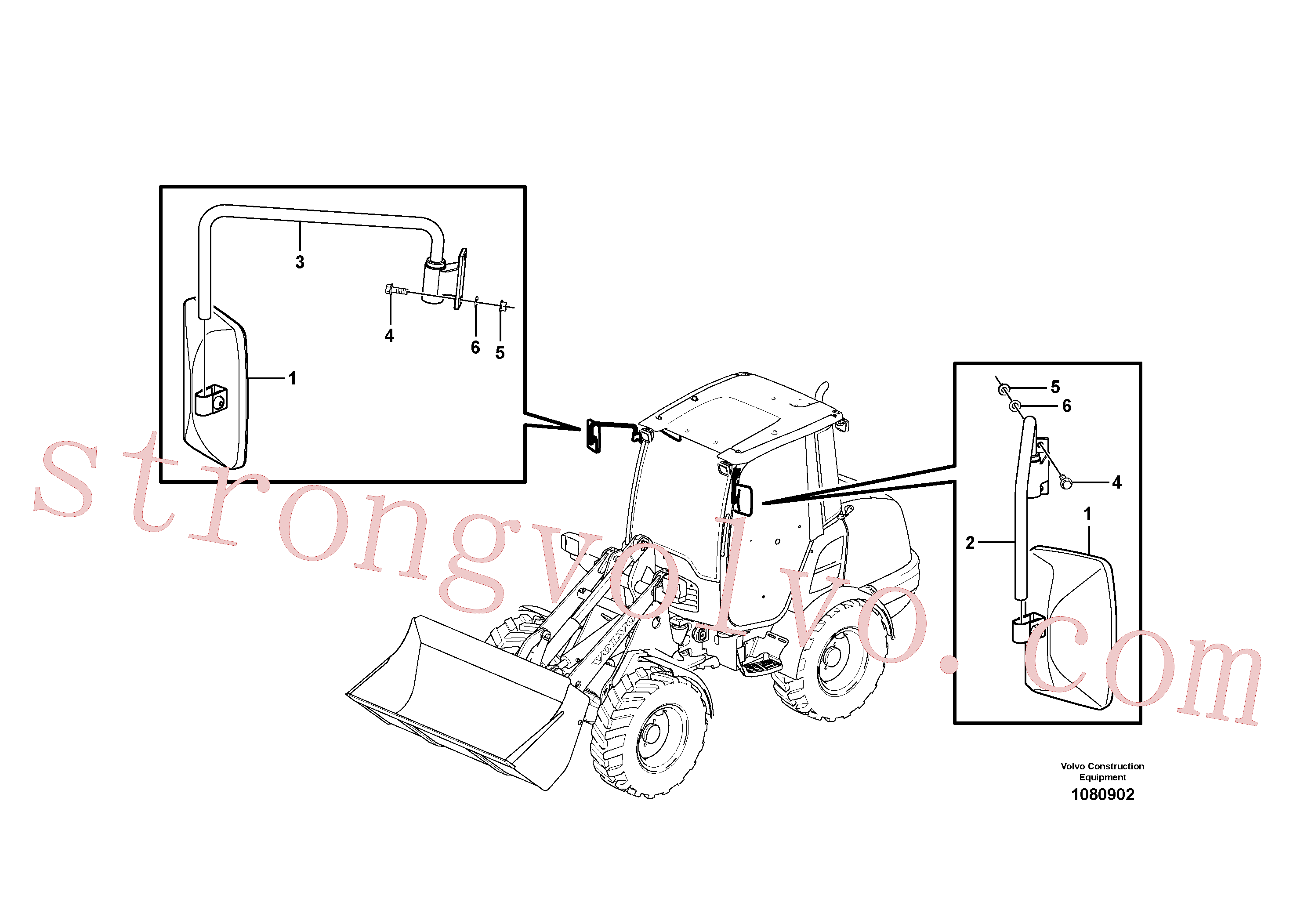 Volvo Acessórios para escavadeira VOE990940 Porca flangeada Acessórios