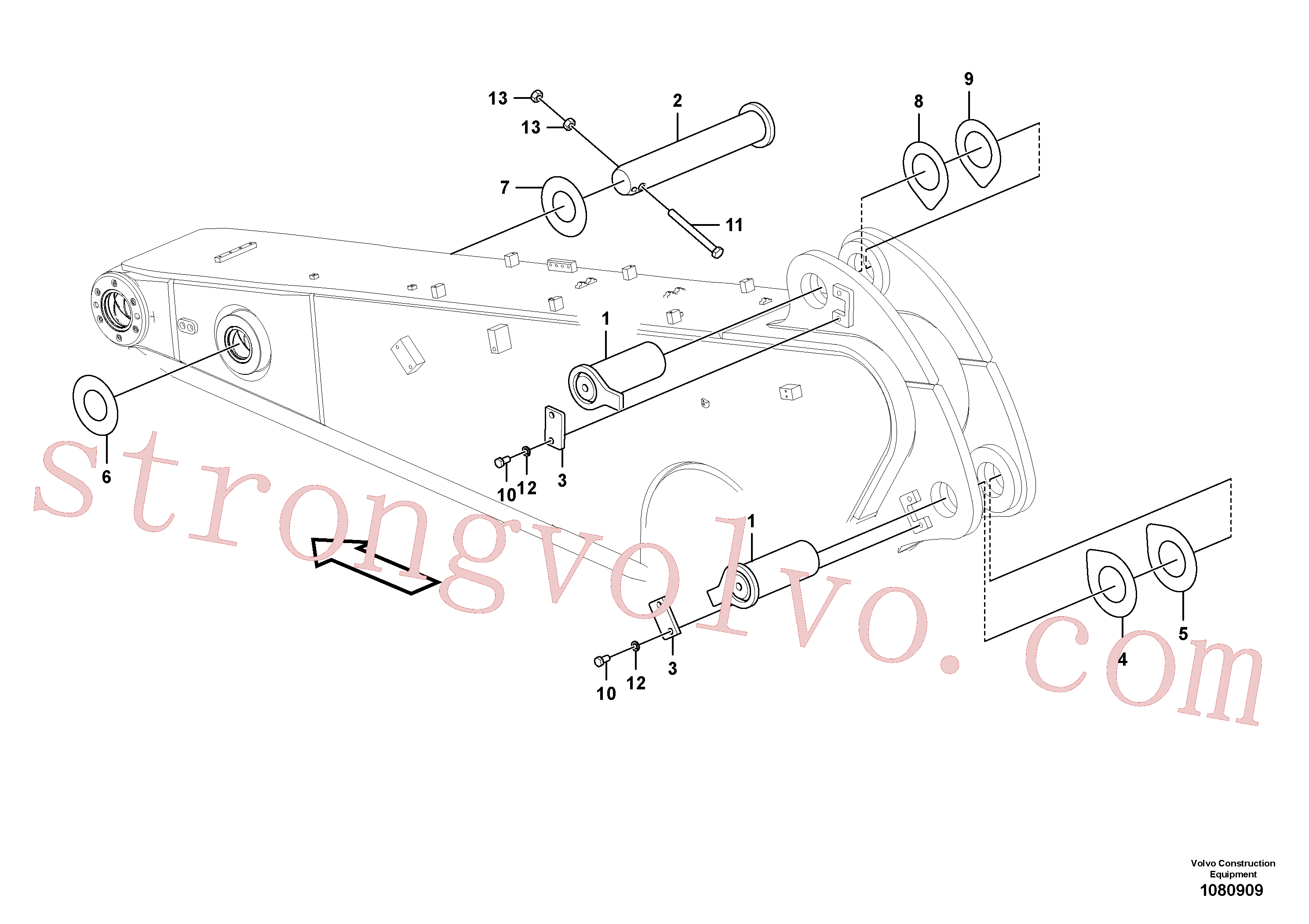 VOE983696 Volvo Elos do braço de afundamento(1080909 Montagem)