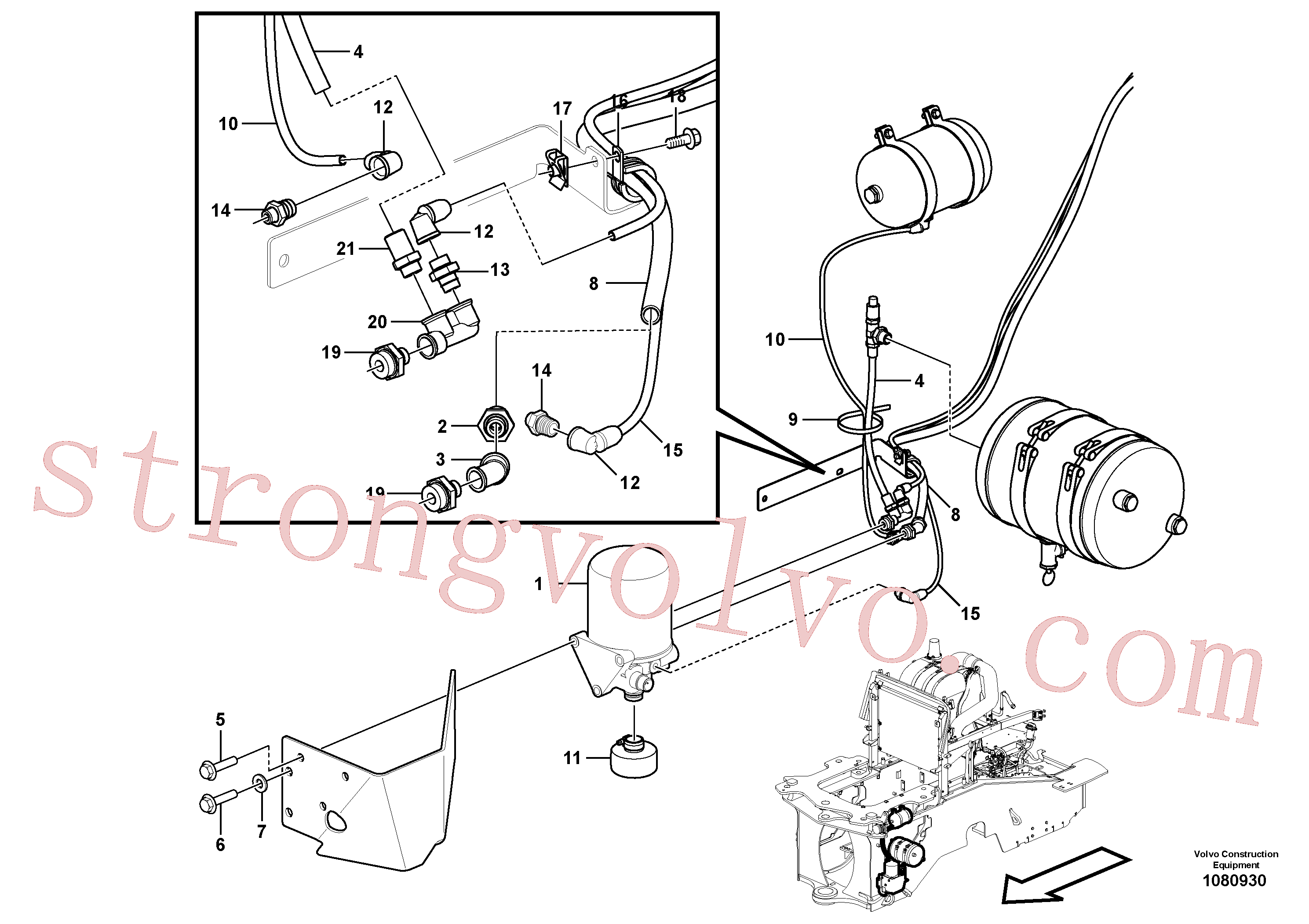 Atacado VOE60113095 Parafuso flangeado Volvo escavadeira