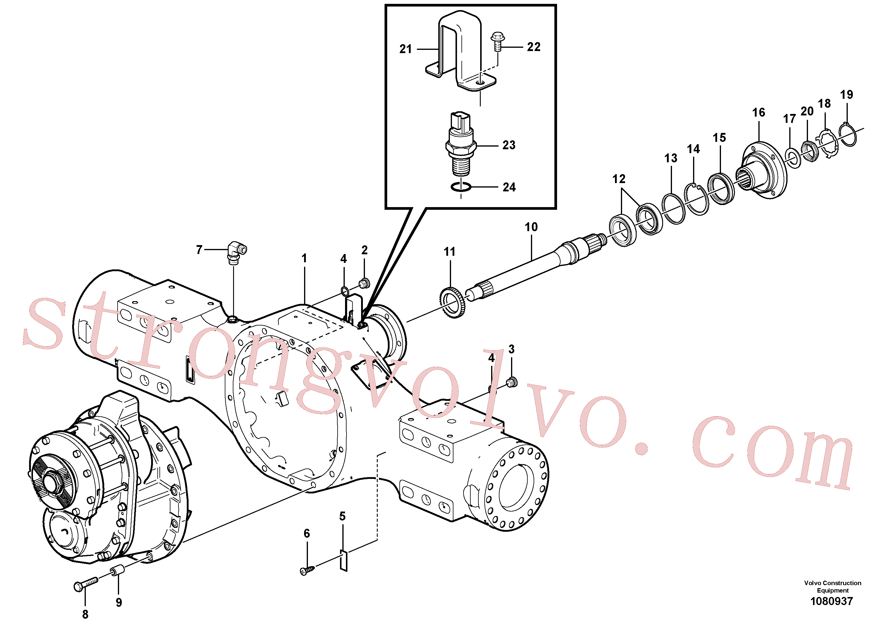 VOE968816 Volvo Eixo planetário 1, unidade de carga(1080937 Montagem)