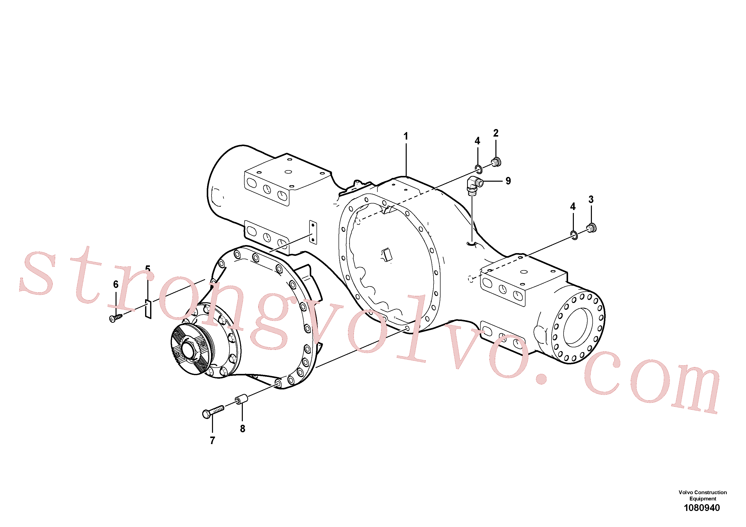 VOE932337 Volvo Eixo planetário 2, unidade de carga(1080940 Montagem)