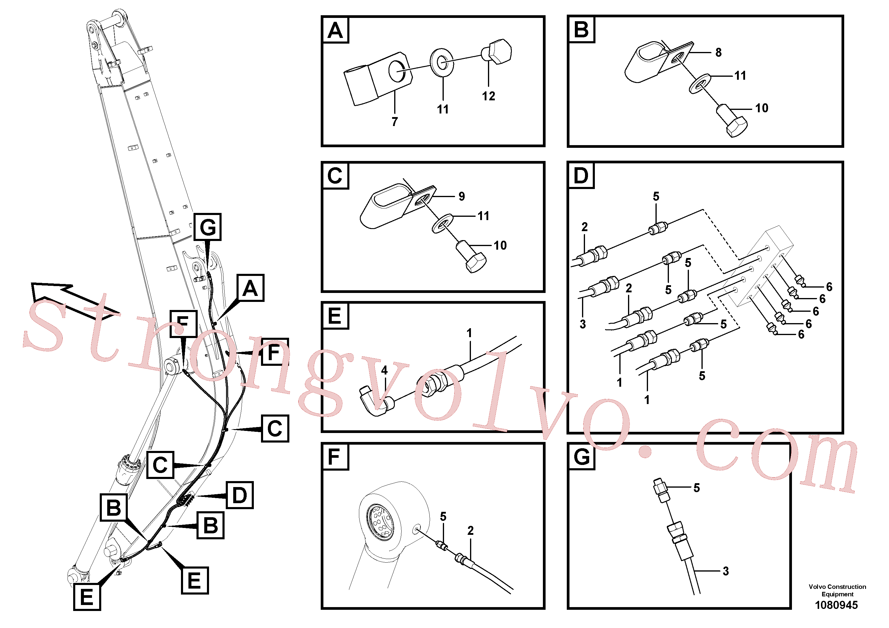 VOE14880653 Volvo Tubagem de massa(1080945 Montagem)