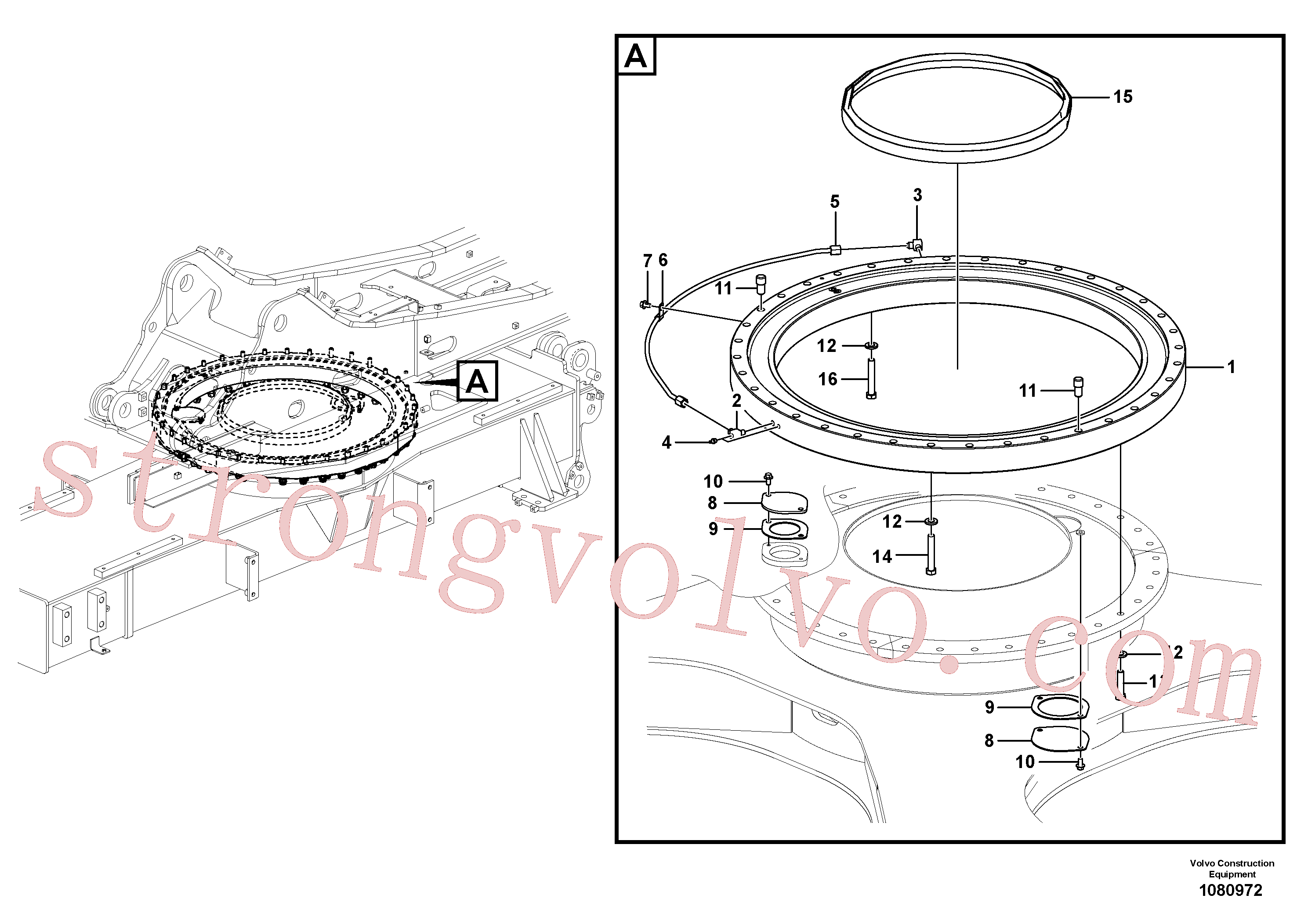VOE14529067 Vedação Volvo escavadeira