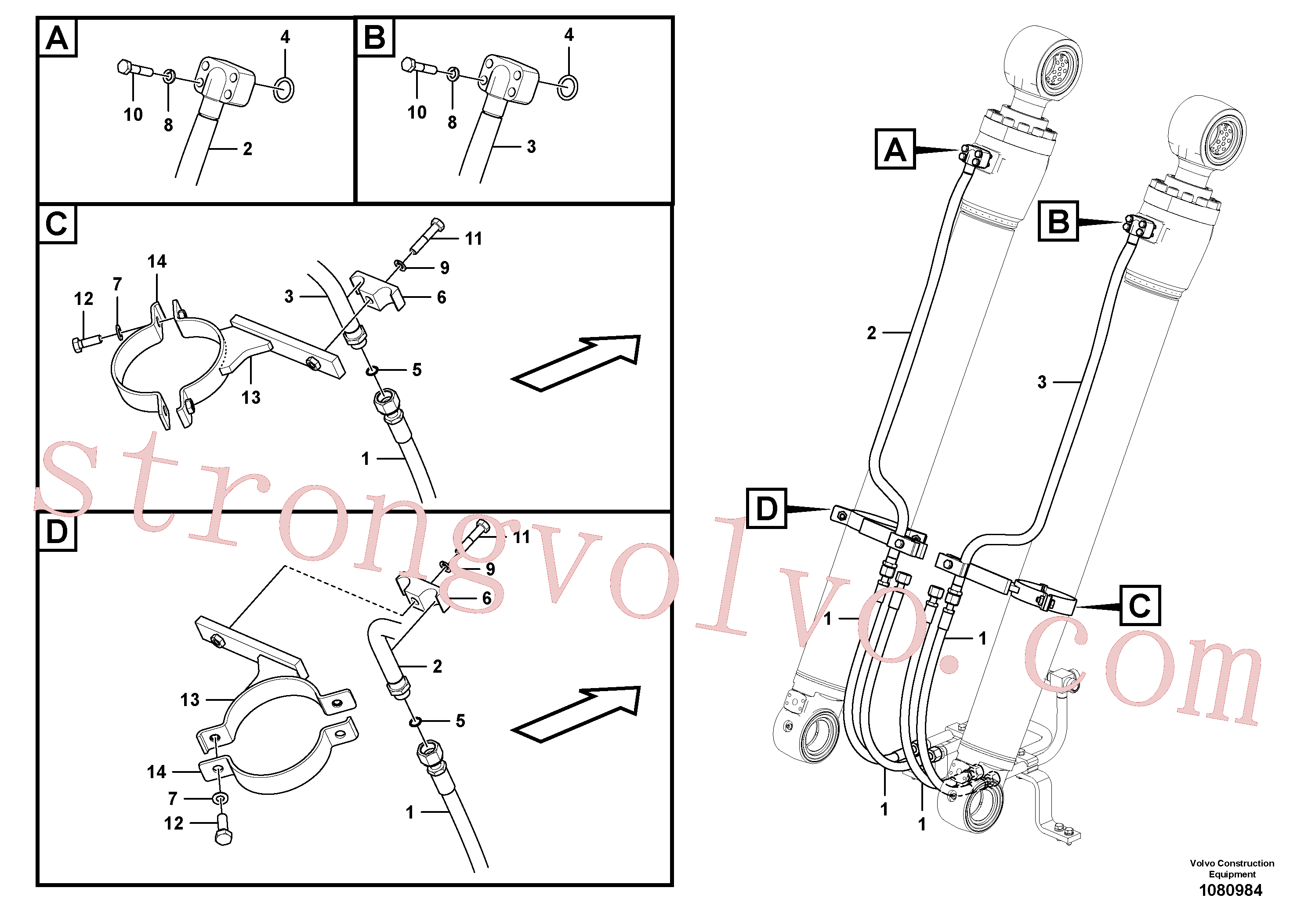 Volvo VOE14677853 Tubo Volvo Acessórios para escavadeira