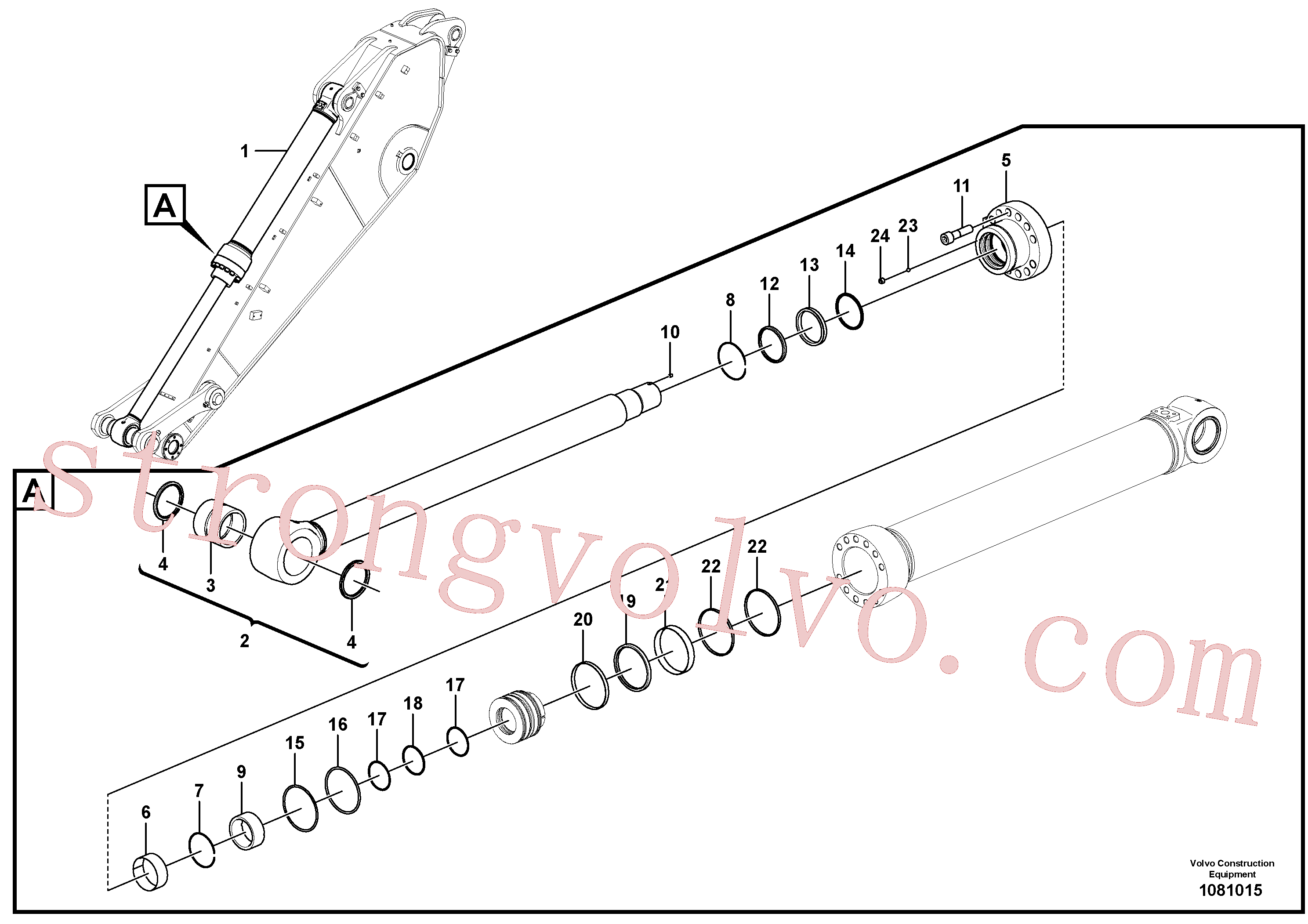 Atacado VOE990656 Anel-o Volvo escavadeira