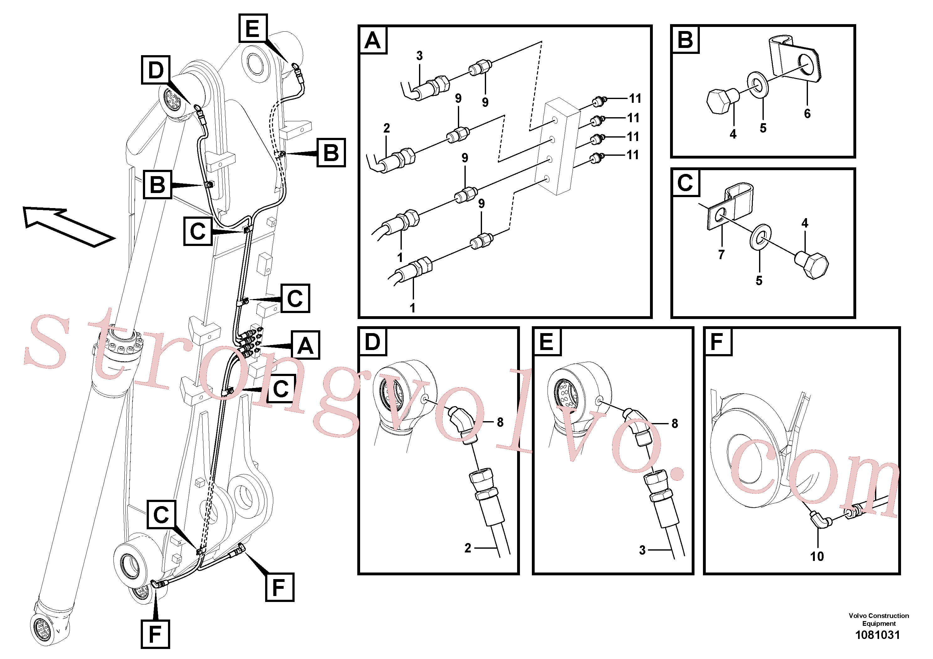 VOE14880656 Volvo Tubagem de massa(1081031 Montagem)