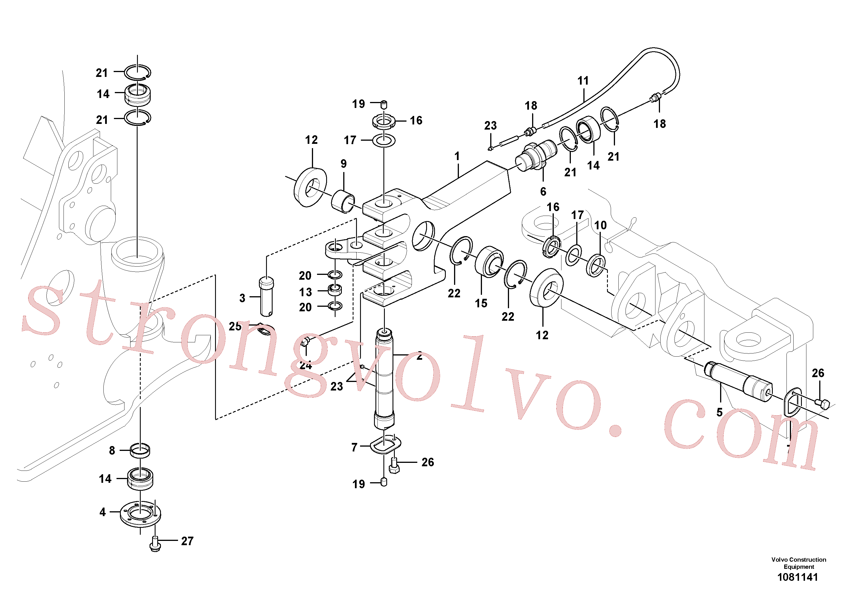 VOE184712 Volvo Tirante da estrutura(1081141 Montagem)