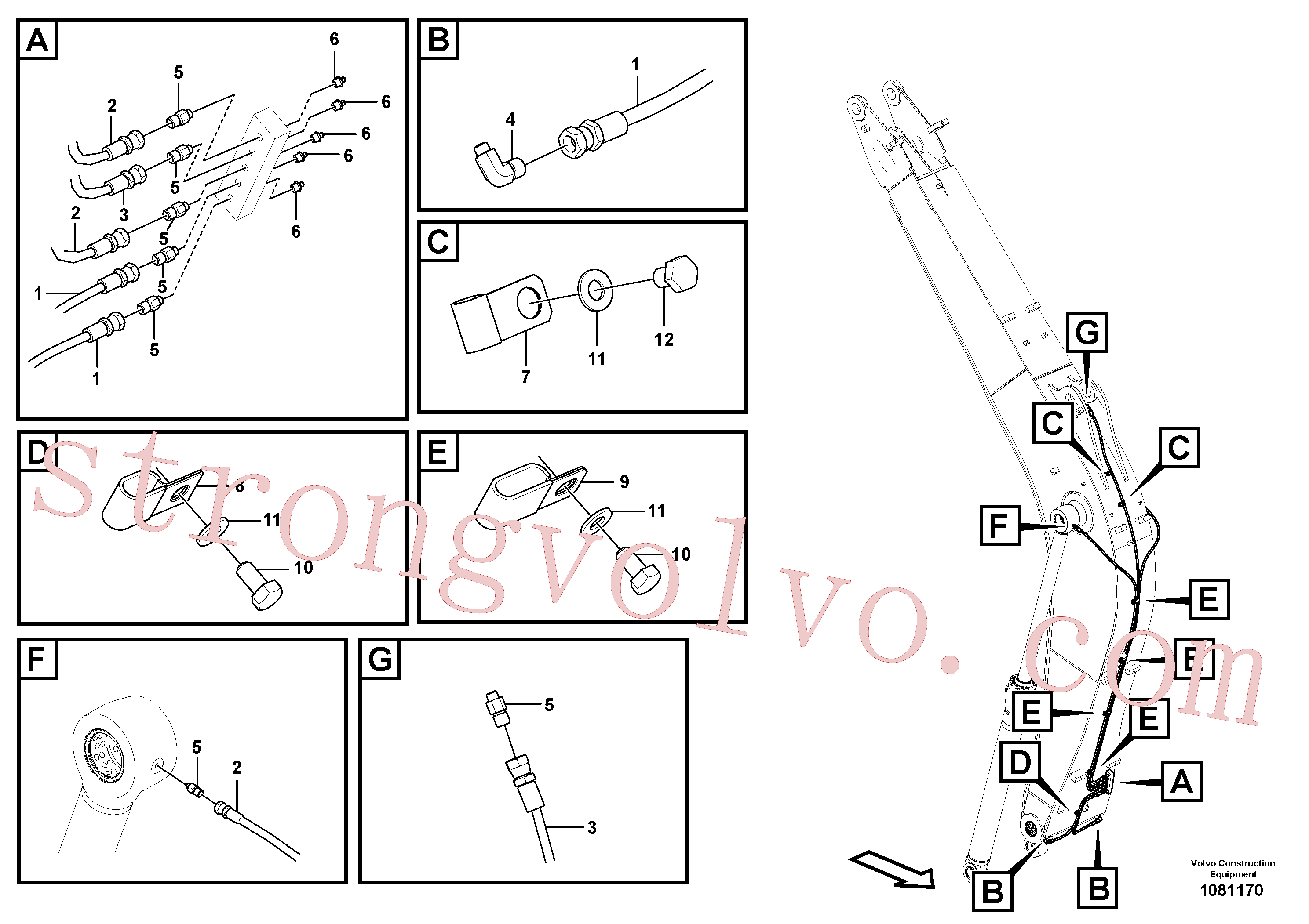 VOE14880661 Volvo Tubagem de massa(1081170 Montagem)
