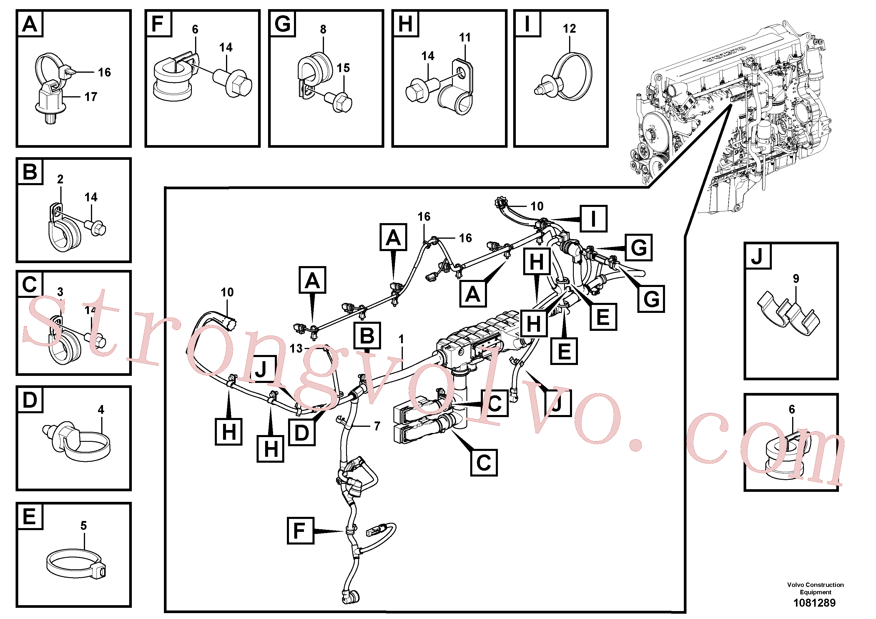 VOE977599 Volvo Cablagem(1081289 Montagem)