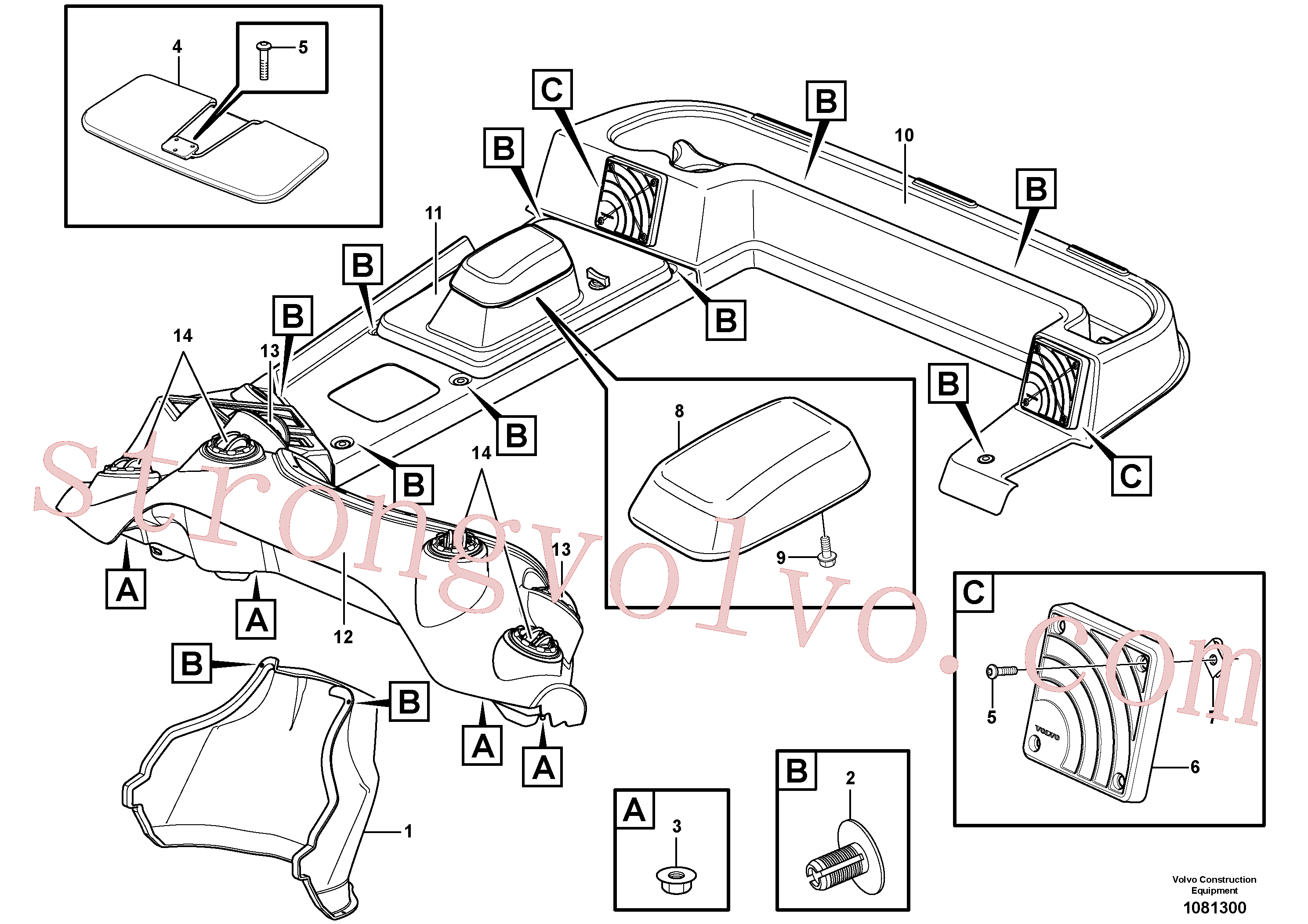 Volvo Acessórios para escavadeira VOE60113166 Contra porca flange Acessórios